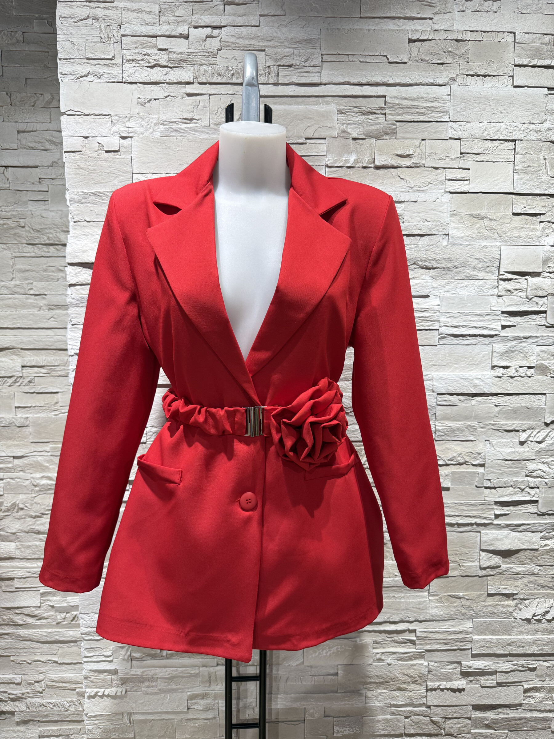 Mayorista Amy&Clo - Blazer elegante con cinturón y flores