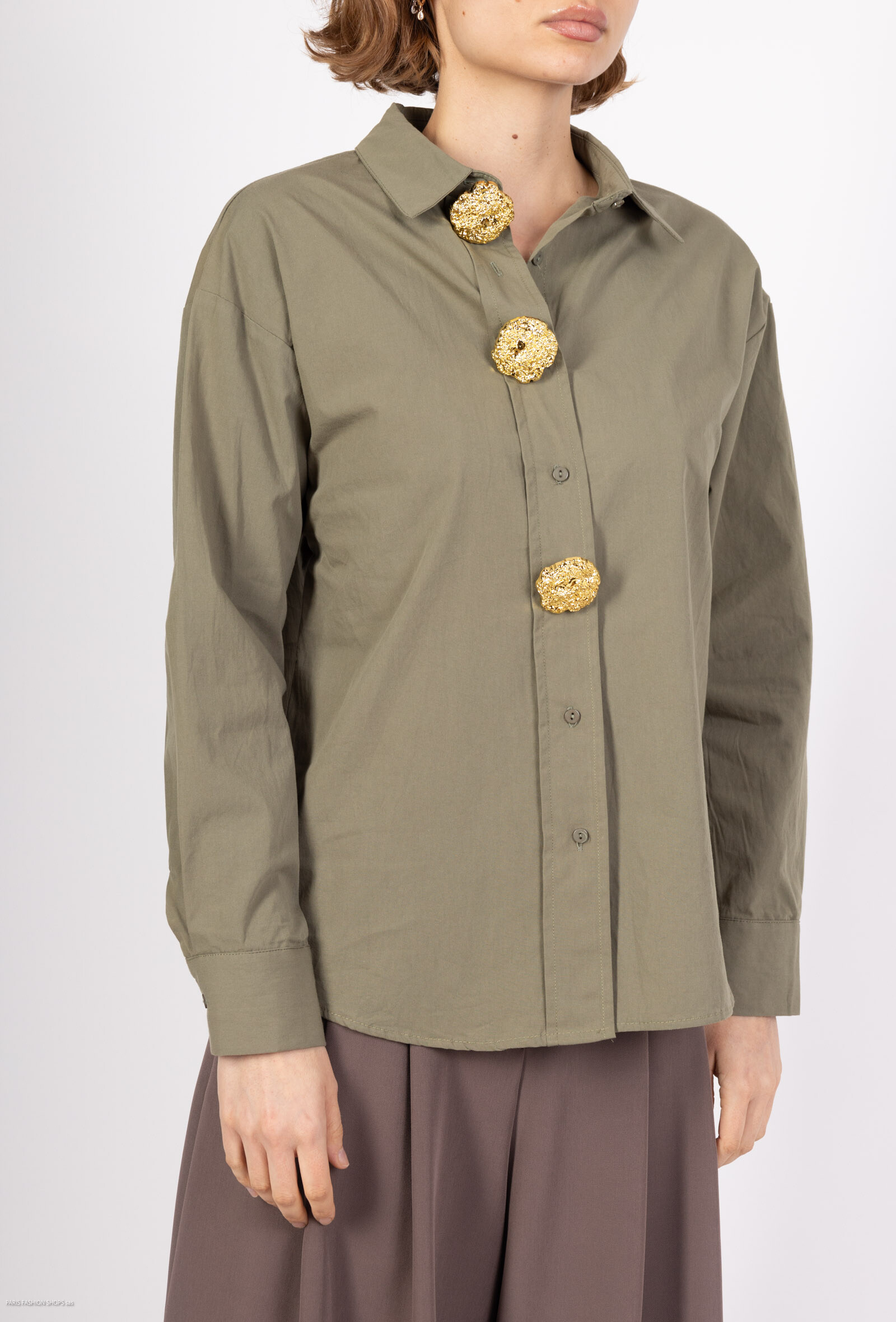 Wholesaler Amy&Clo - Loose cotton shirt, one size