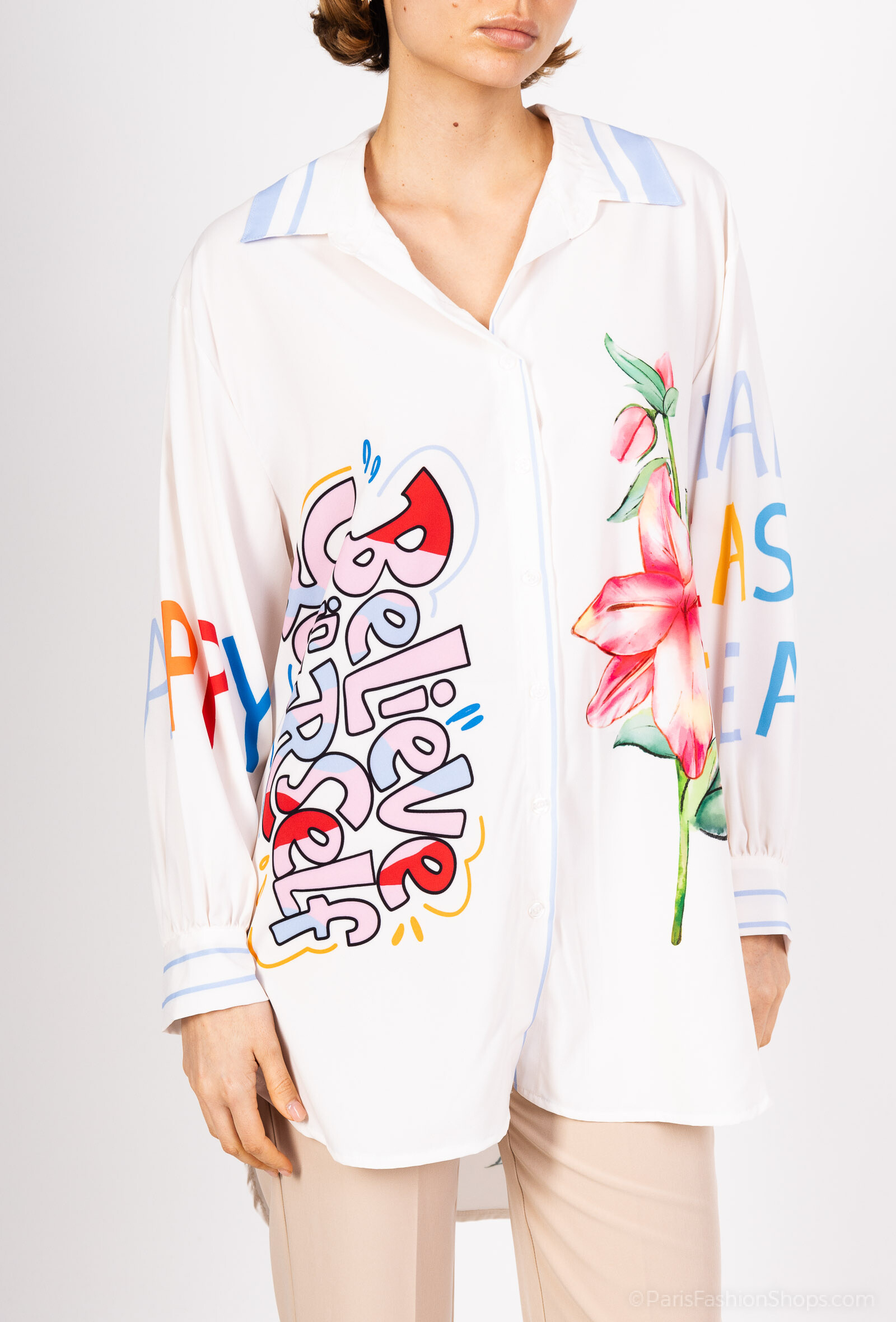 Wholesaler Amy&Clo - Printed fluid shirt