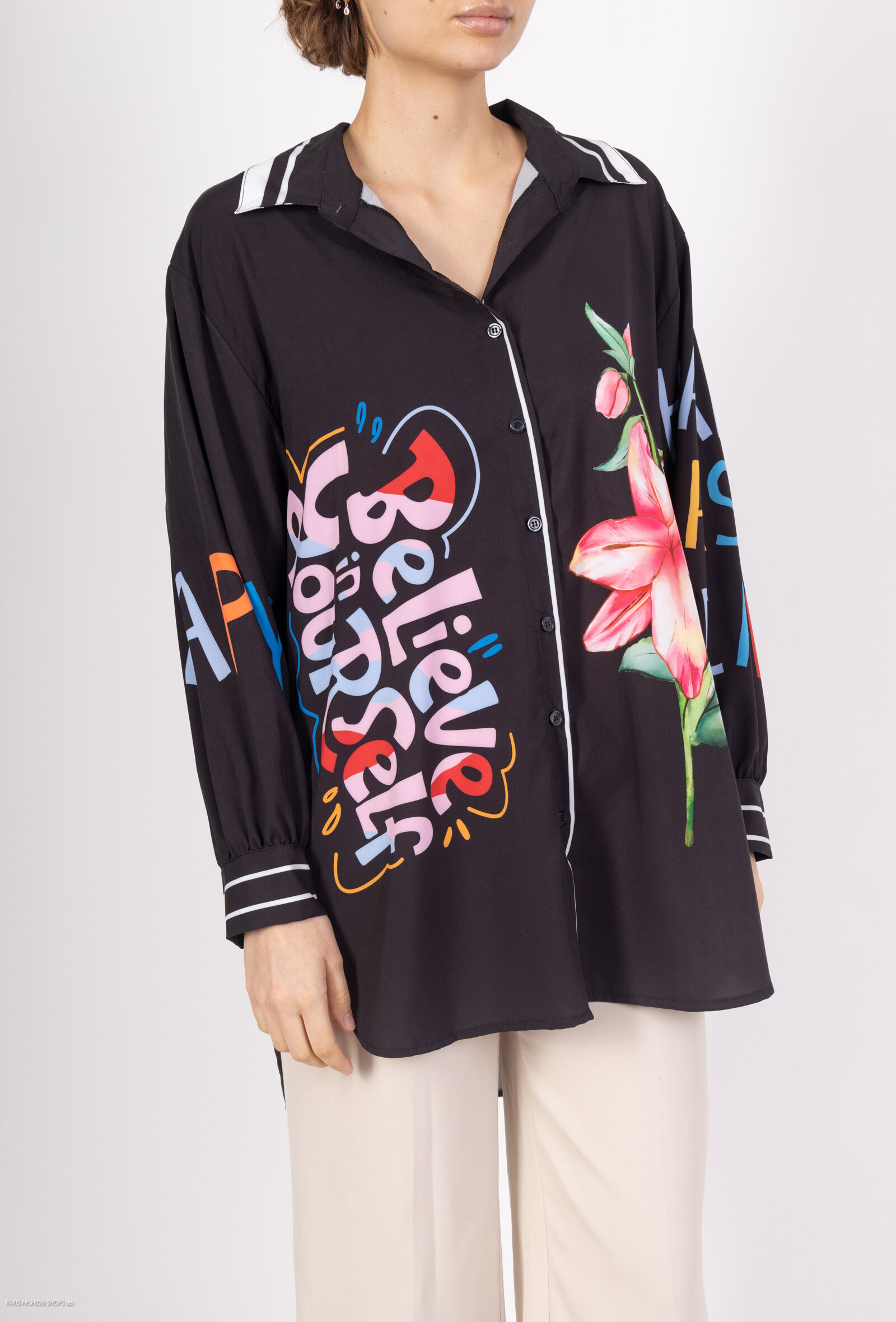 Wholesaler Amy&Clo - Printed fluid shirt