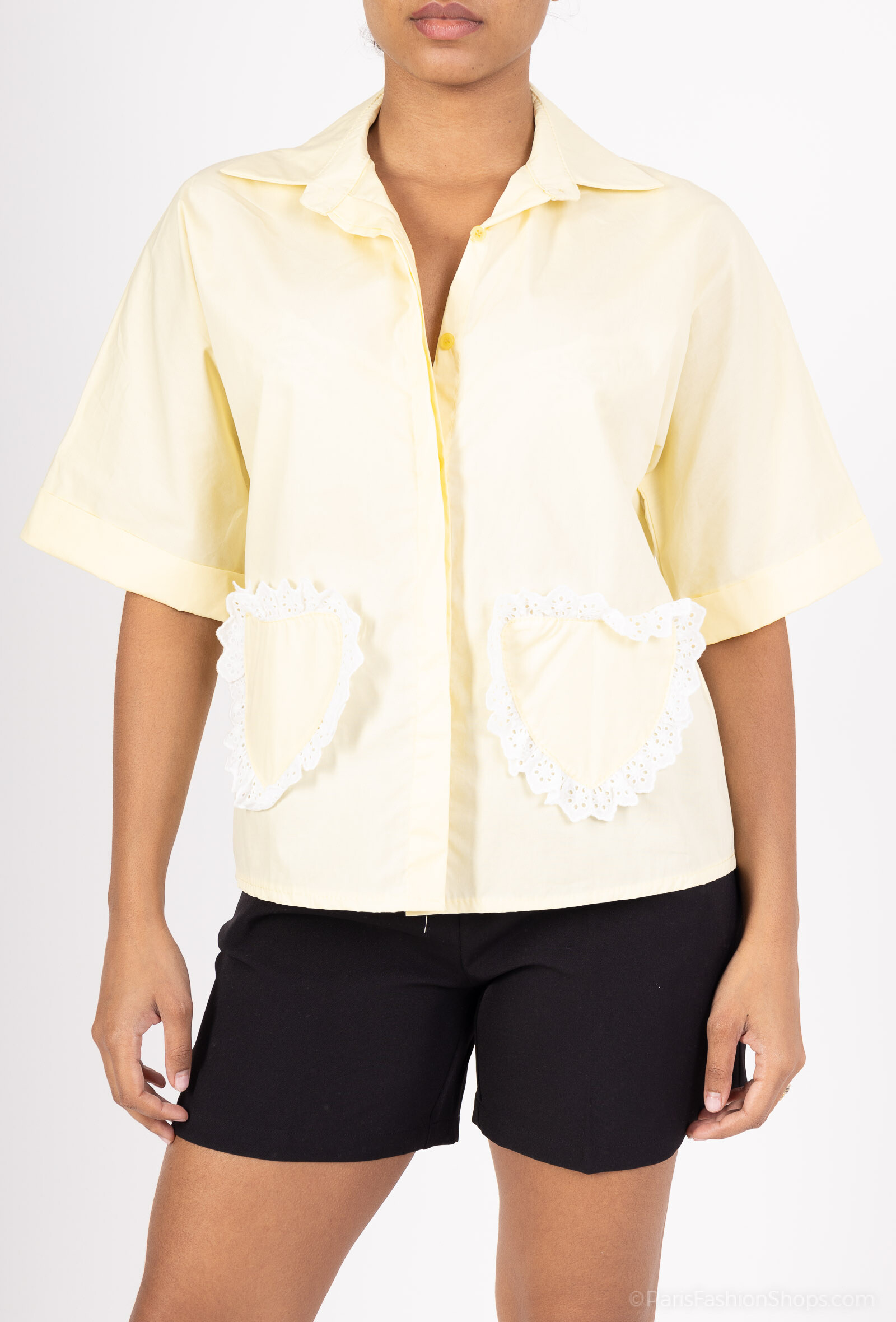 Wholesaler Amy&Clo - Short sleeve cotton shirt