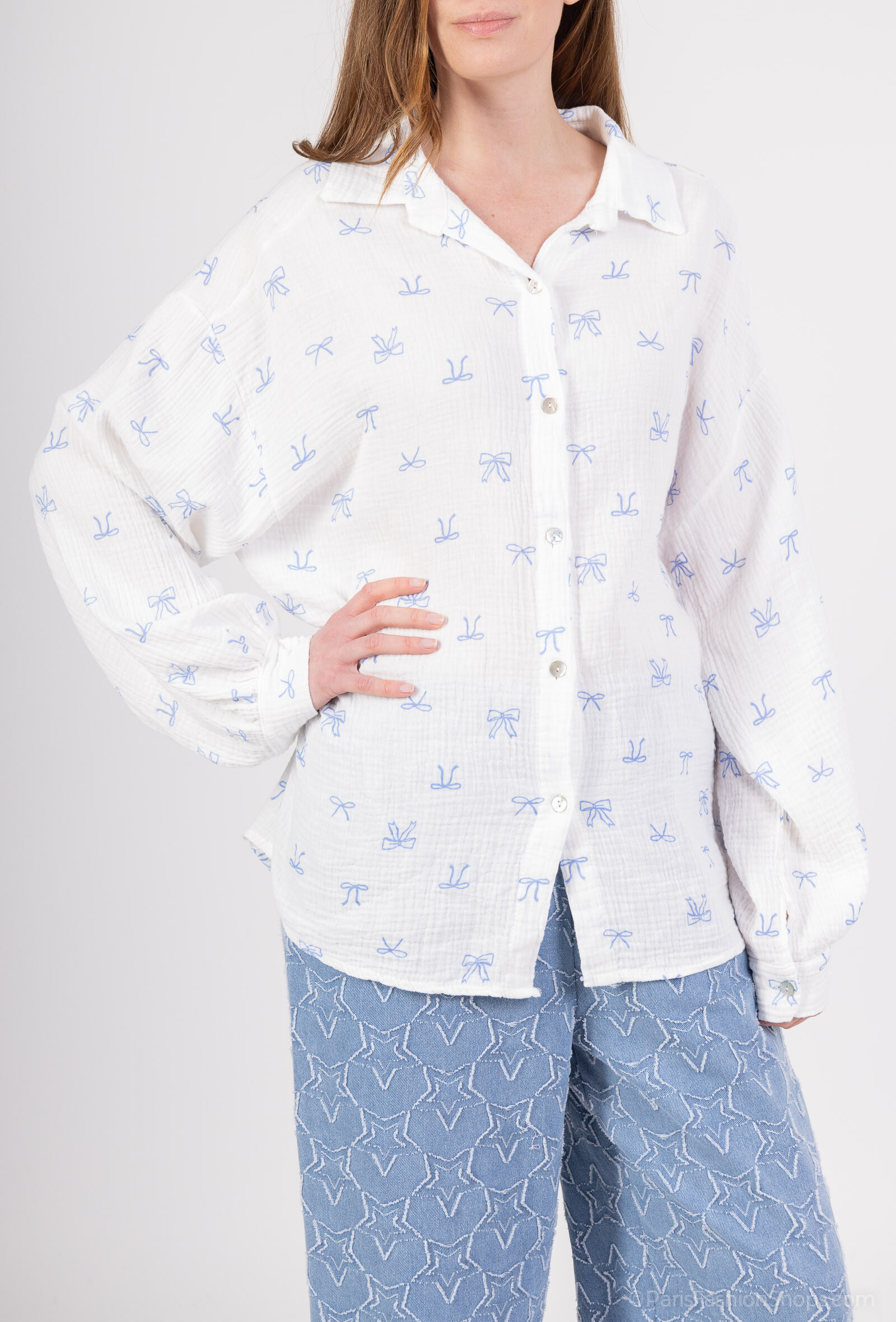 Wholesaler Amy&Clo - Oversized printed blouse