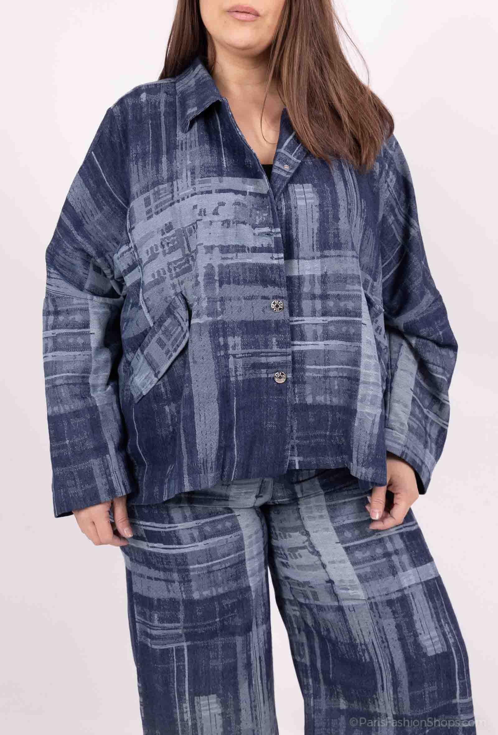 Grossiste Amy&Clo - PLUS SIZE Chemise en jean oversize