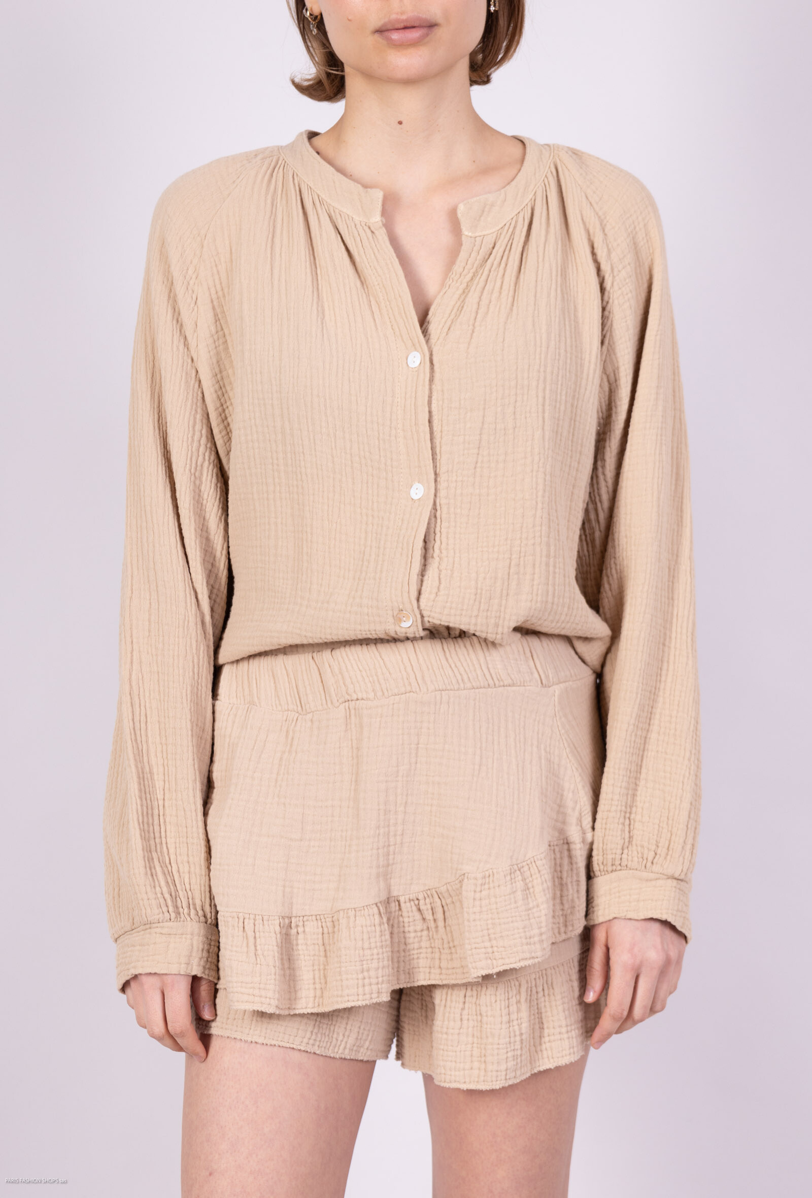 Mayorista Amy&Clo - Camisa de algodón larga