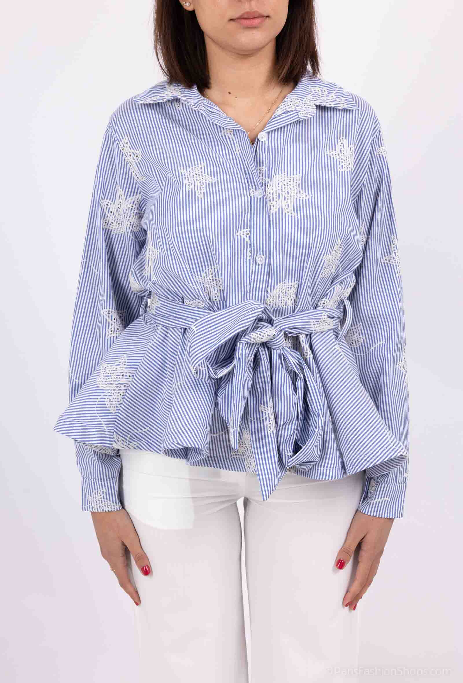 Grossista Amy&Clo - Camicia a Righe Floreali