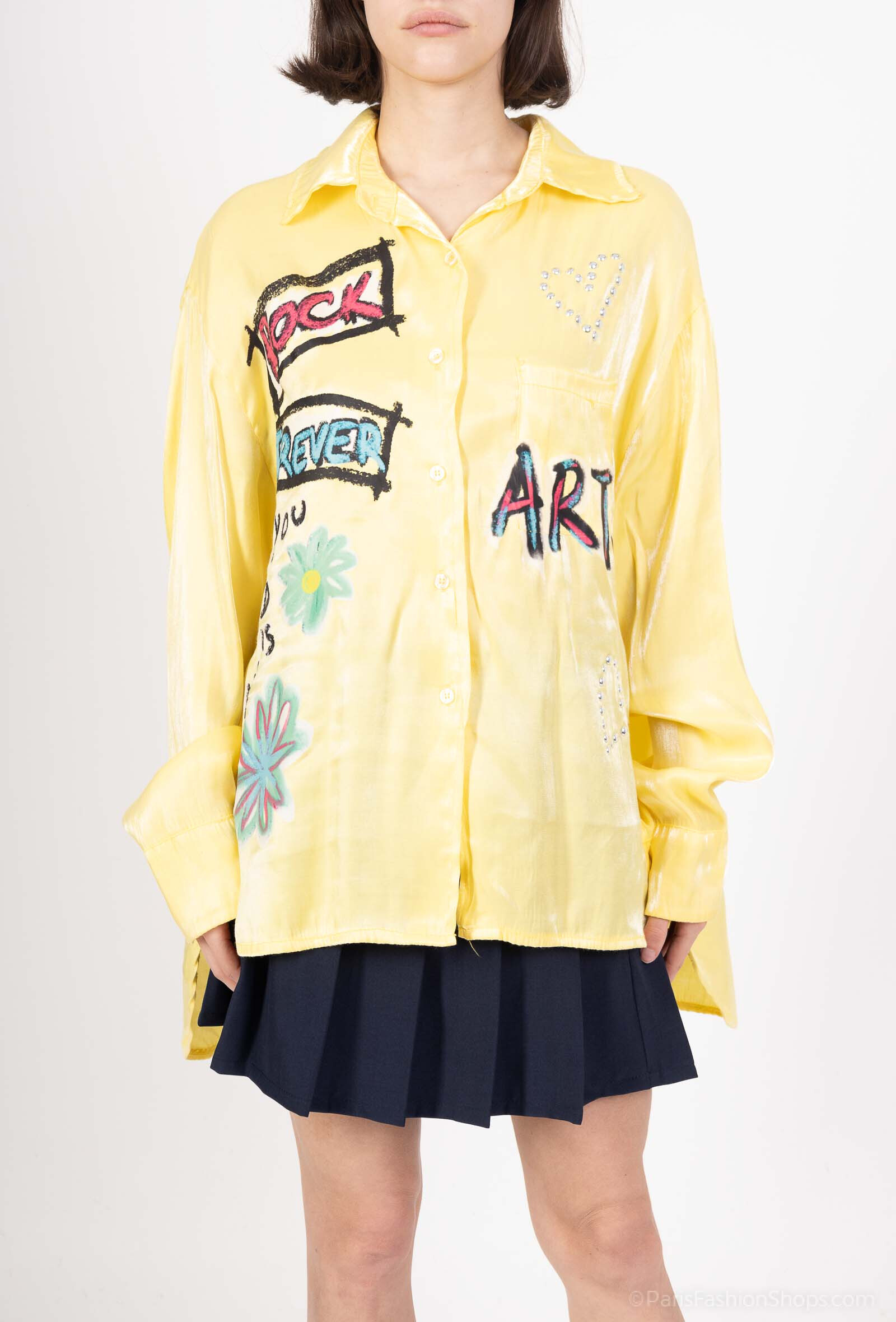 Wholesaler Amy&Clo - Silk shirt with artistic design
