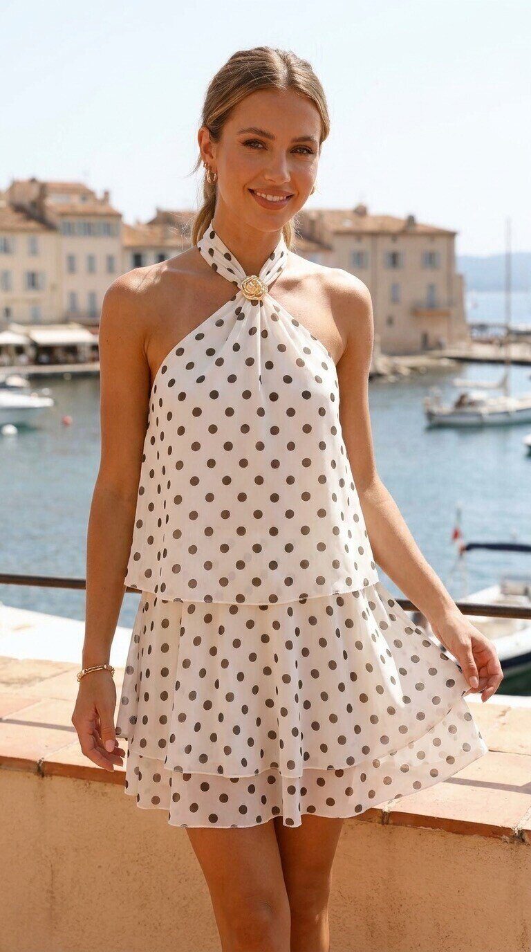 Großhändler Amy&Clo - Gepunkteter Print-Overall