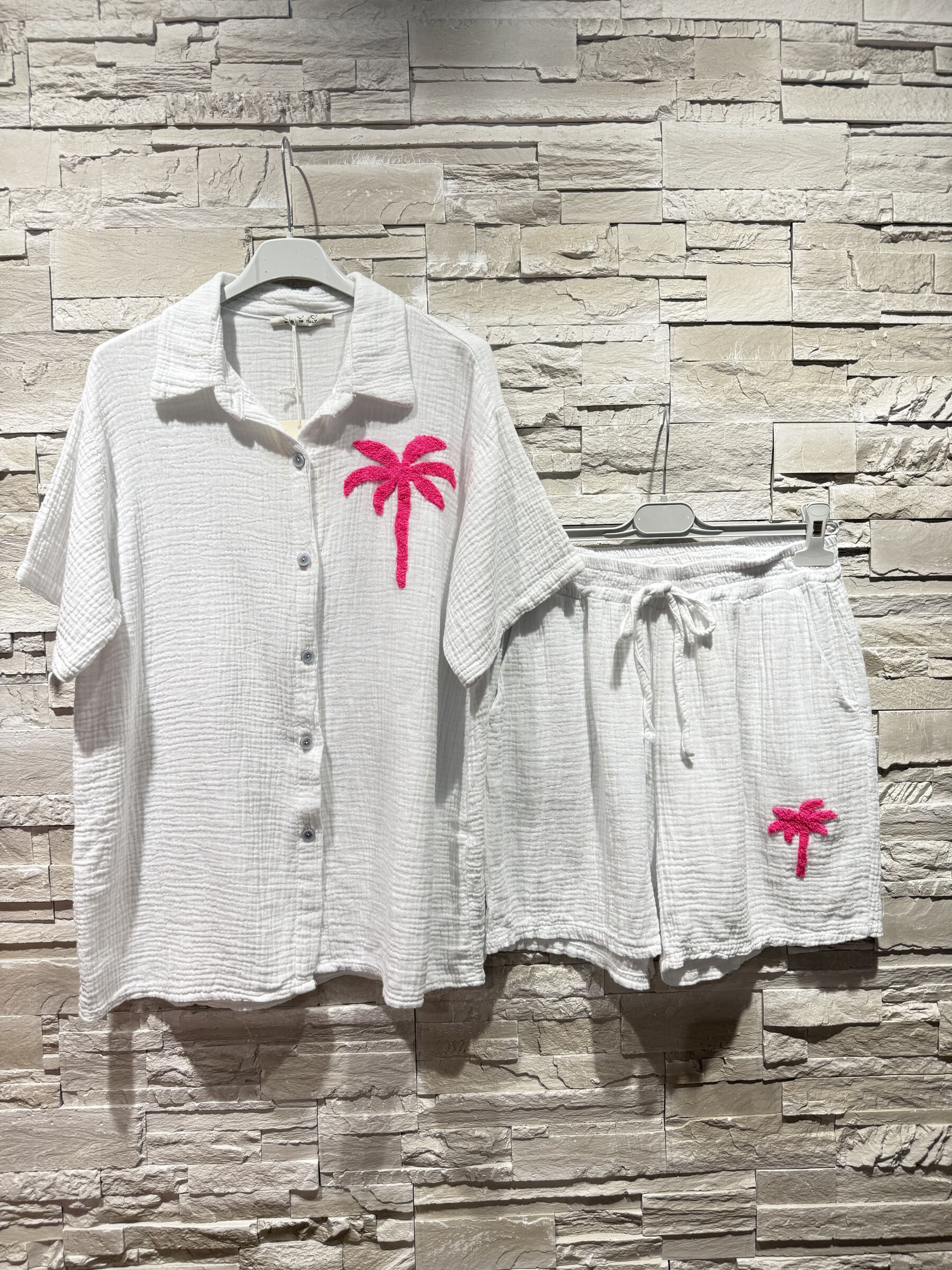 Großhändler Amy&Clo - Besticktes 2-teiliges Baumwollset