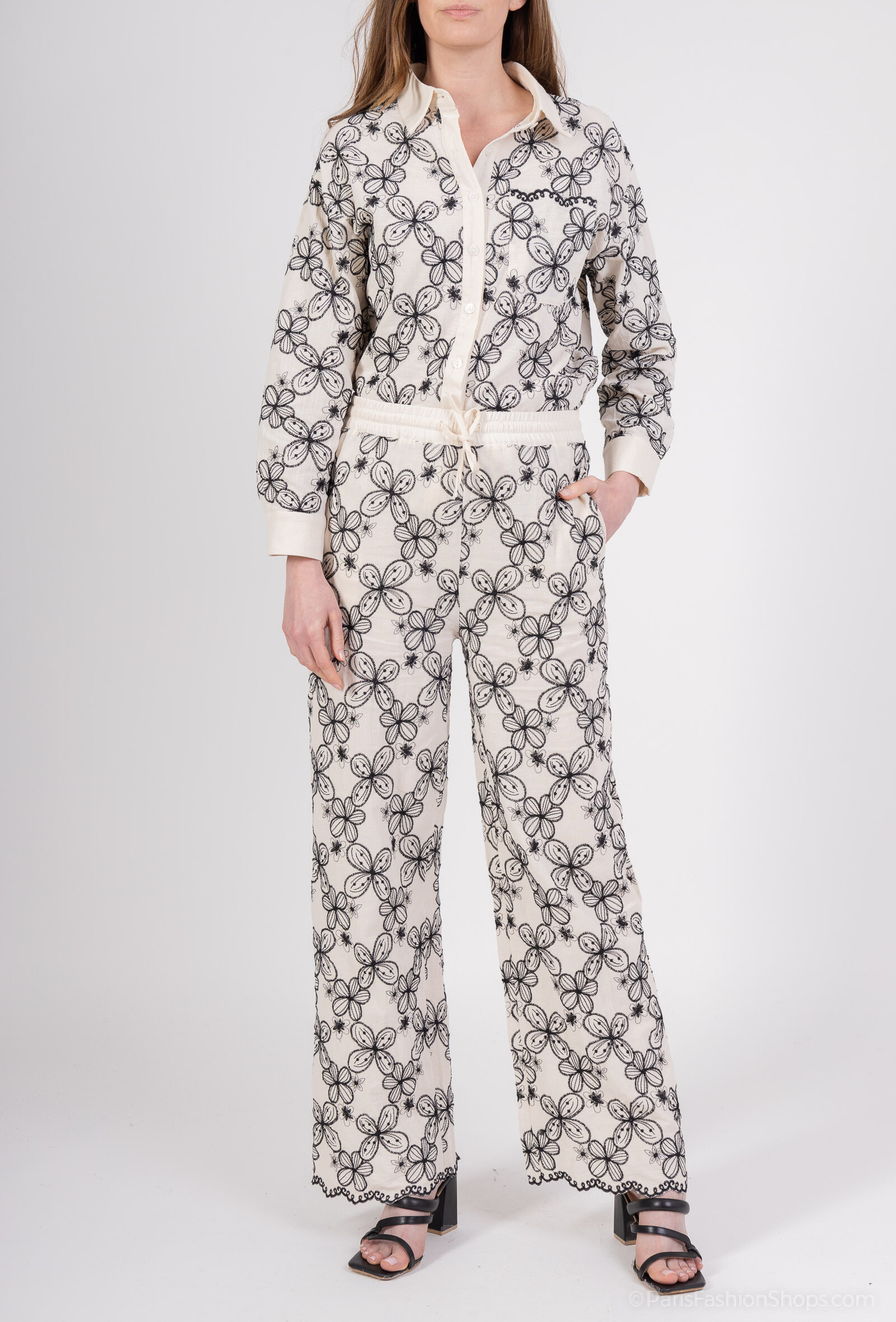 Grossiste Amy&Clo - Ensemble Brodé 2 Pièces Femme