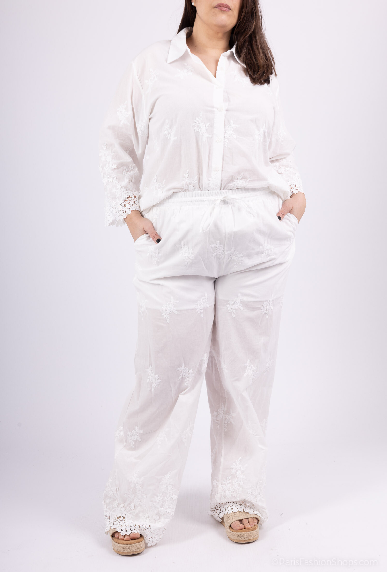 Grossiste Amy&Clo - PLUS SIZE Set 2 Pièces en Coton