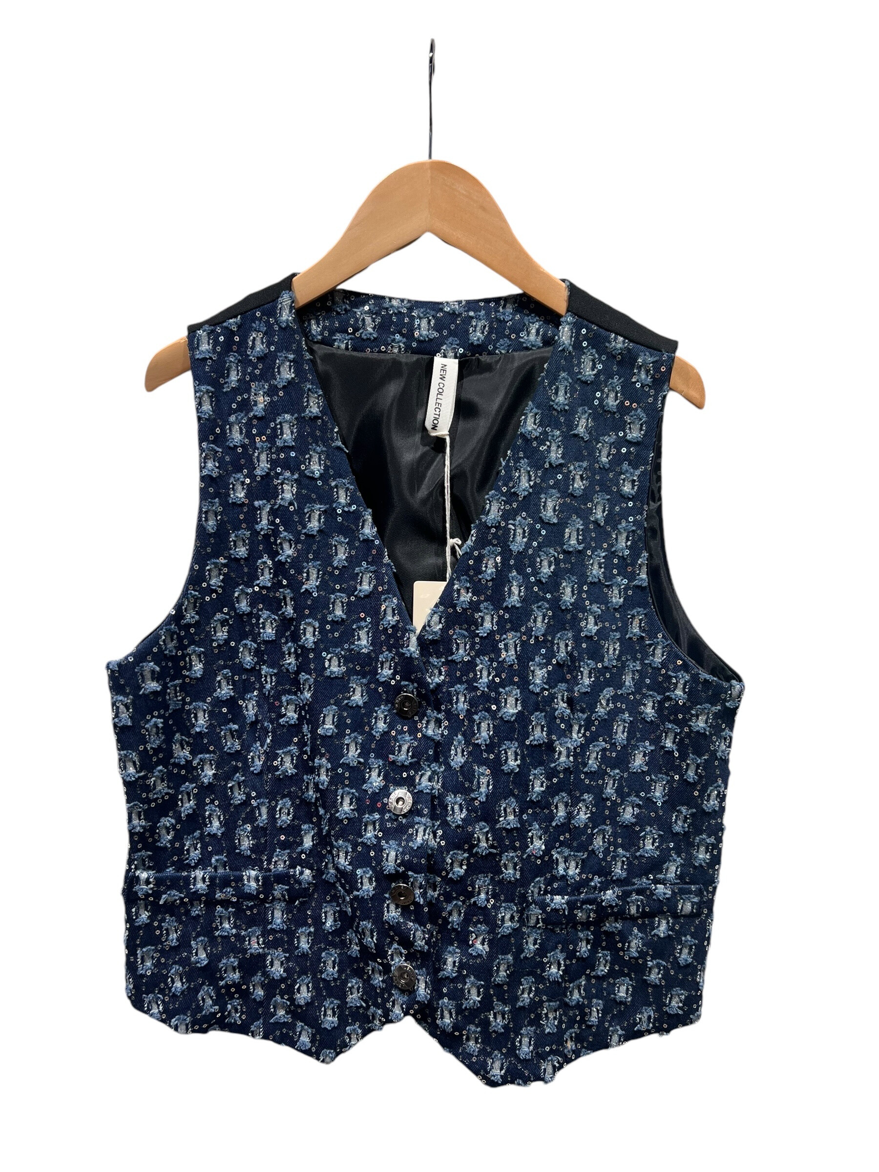 Wholesaler Amy&Clo - Denim sleeveless jacket