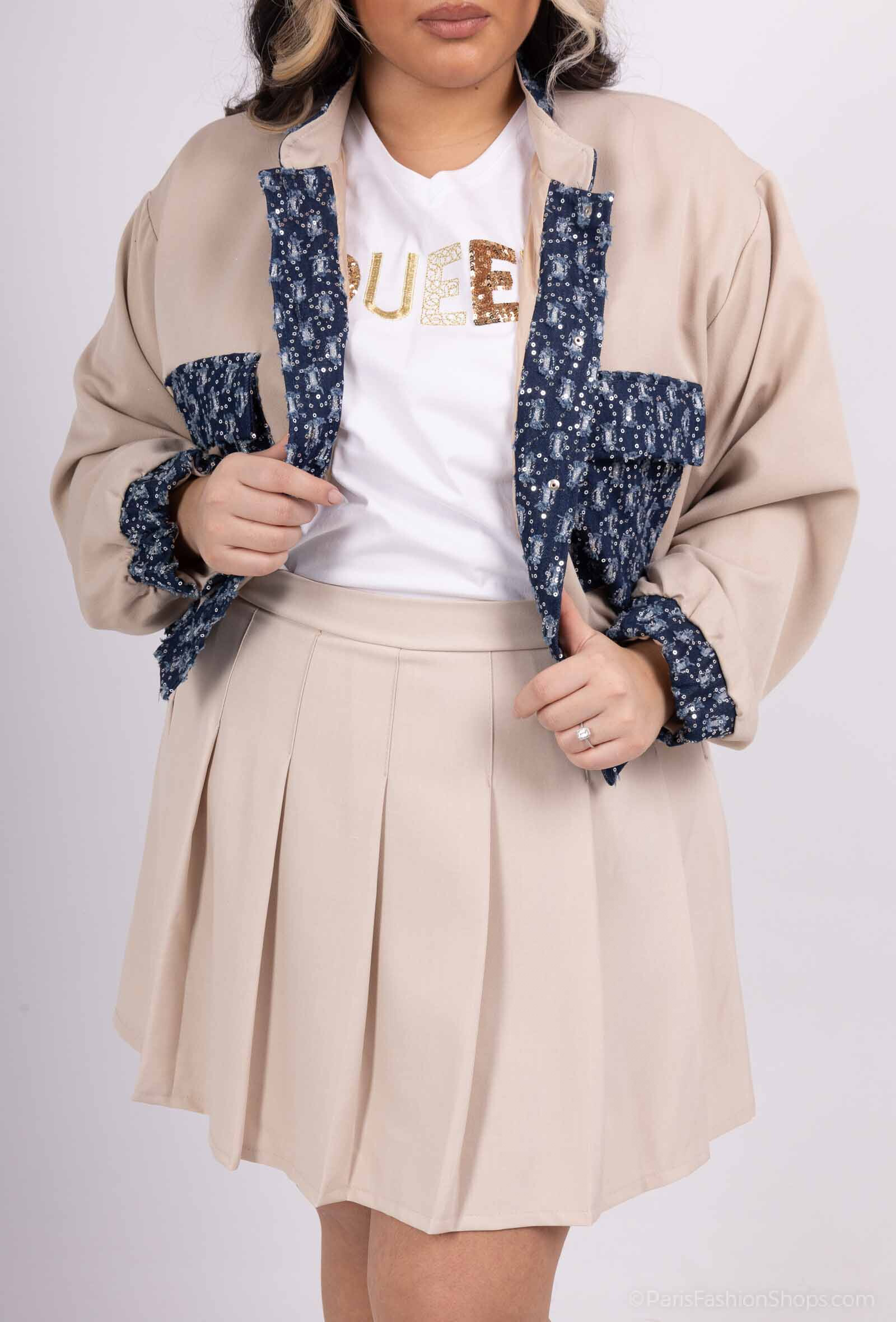 Großhändler Amy&Clo - PLUS SIZE-Faltenrock
