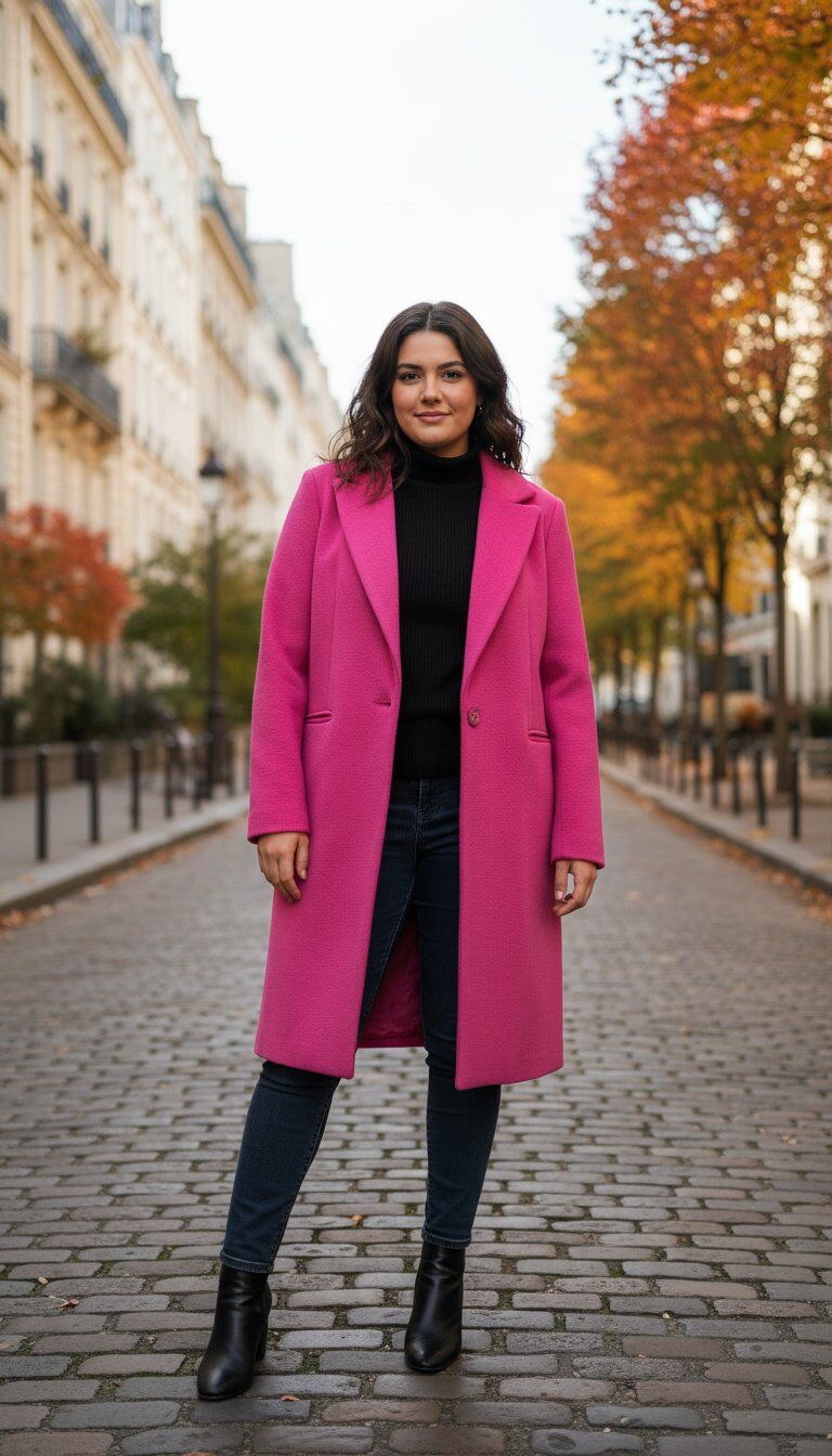Manteau classique à coupe élégante. Fabriqué en tissu magnifique, il se ferme avec un bouton unique. Dispose de manches longues et d'un col chic. Un indispensable pour une tenue tendance.