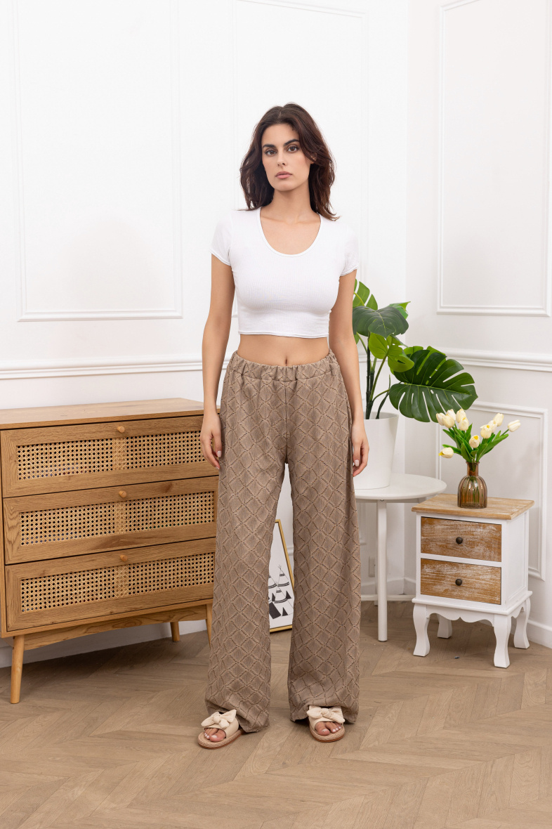 Wholesaler Amy&Clo - Wide crepe pants