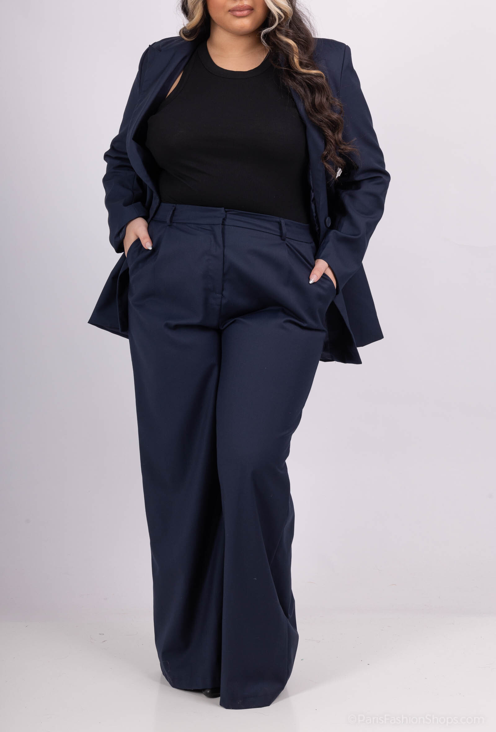 Wholesaler Amy&Clo - Plus size pants with elegant pleats