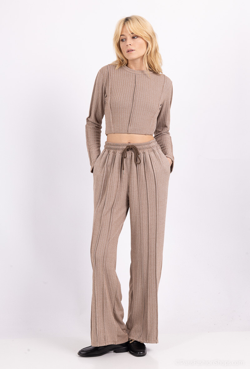 Wholesaler Amy&Clo - Stretch jersey pants with pockets