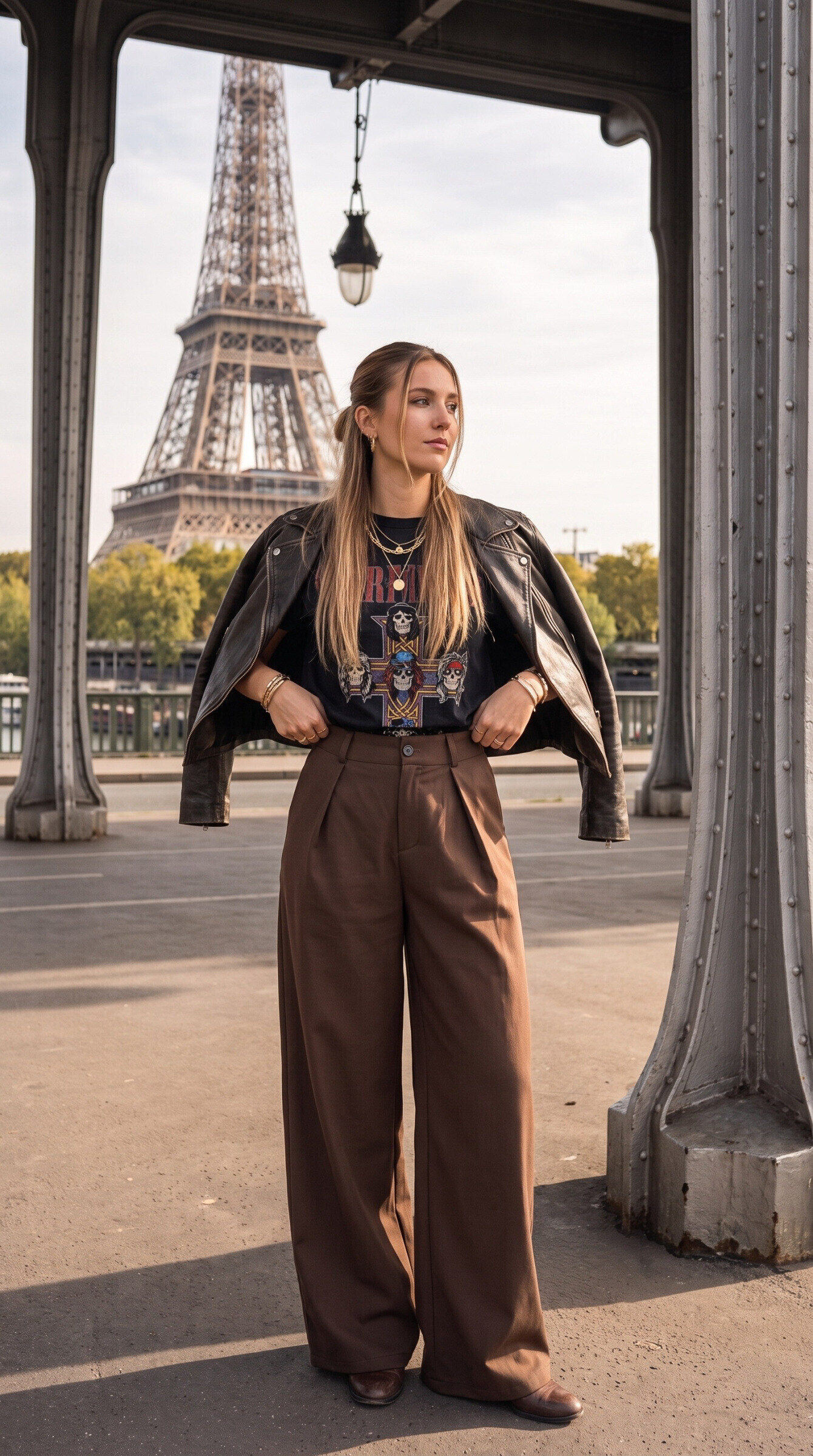 Grossiste Amy&Clo - Pantalon droit à plis