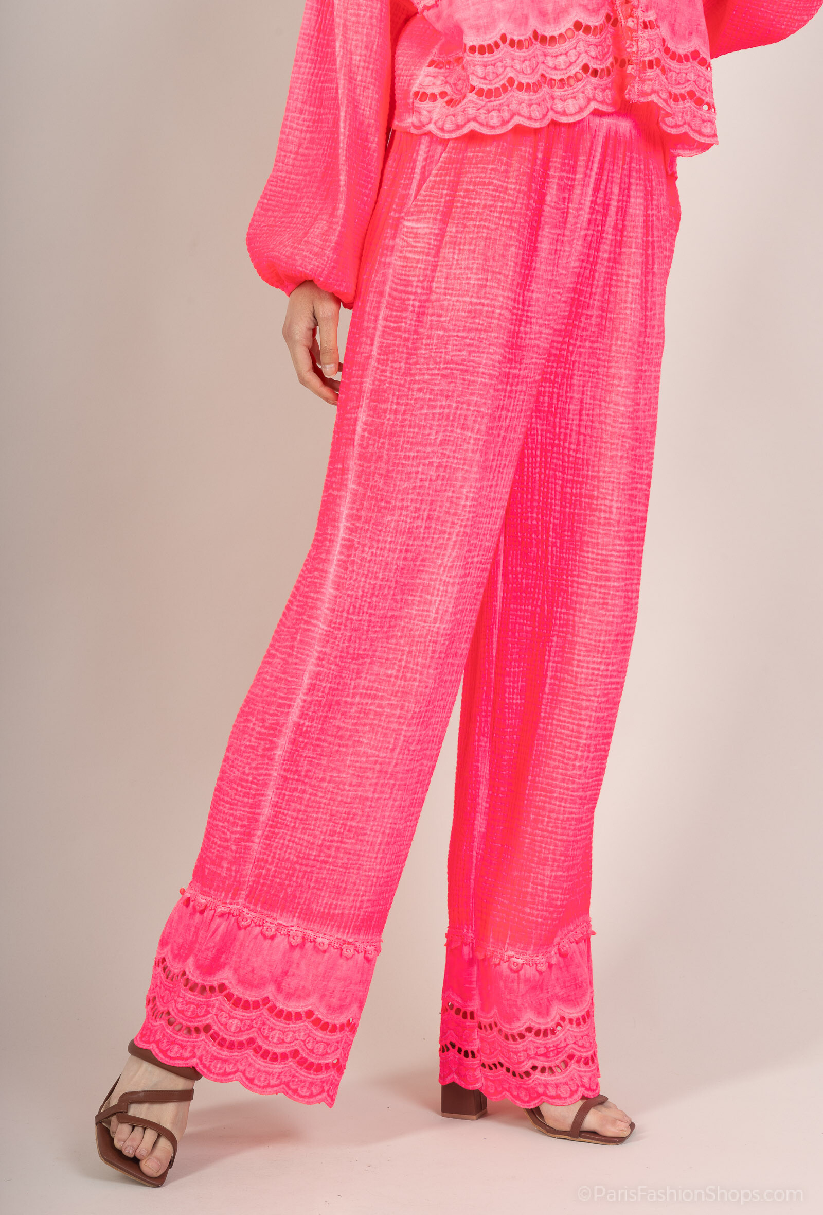 Grossista Amy&Clo - Pantaloni di cotone con elastico