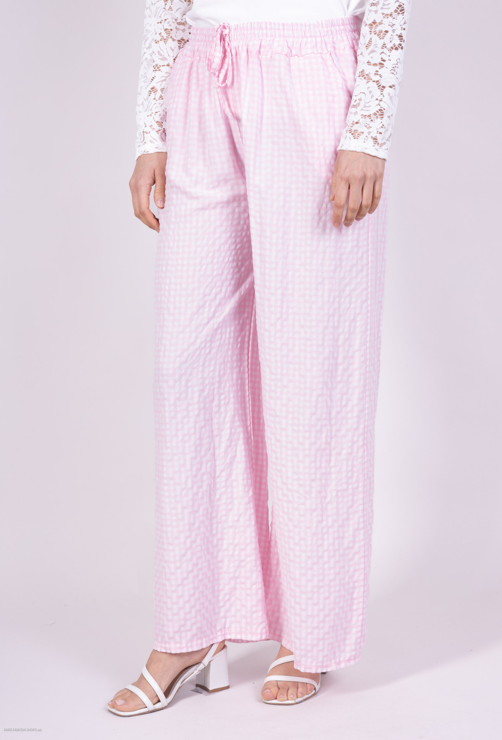 Wholesaler Amy&Clo - Cotton vichy print pants