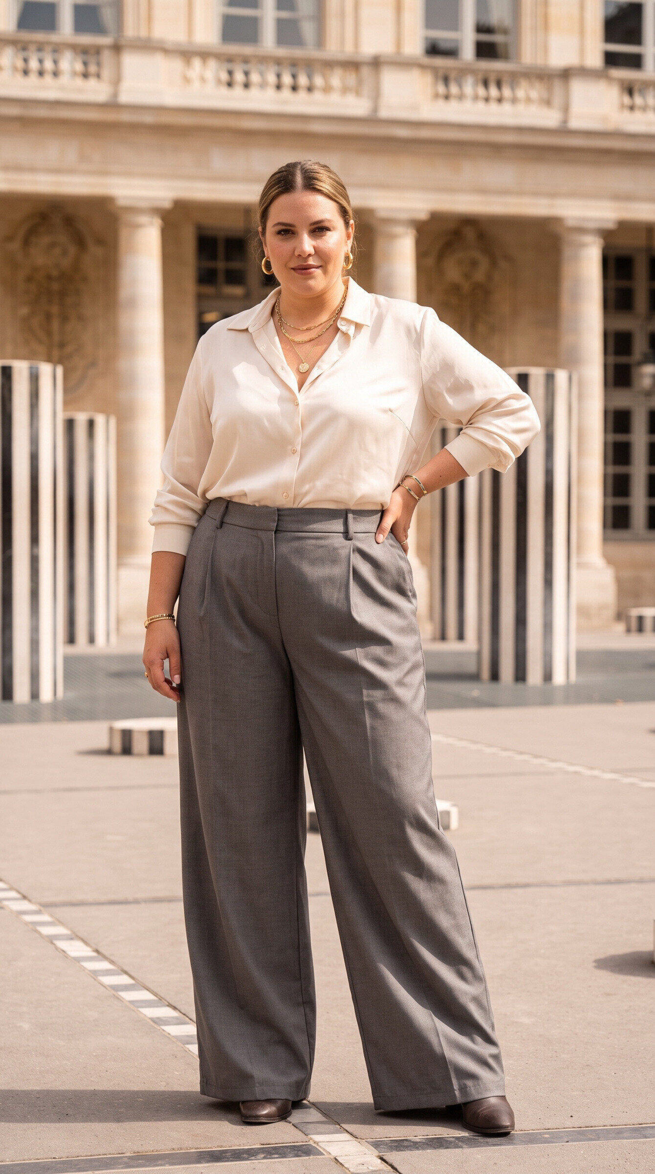 Wholesaler Amy&Clo - Plus Size Palazzo Pants