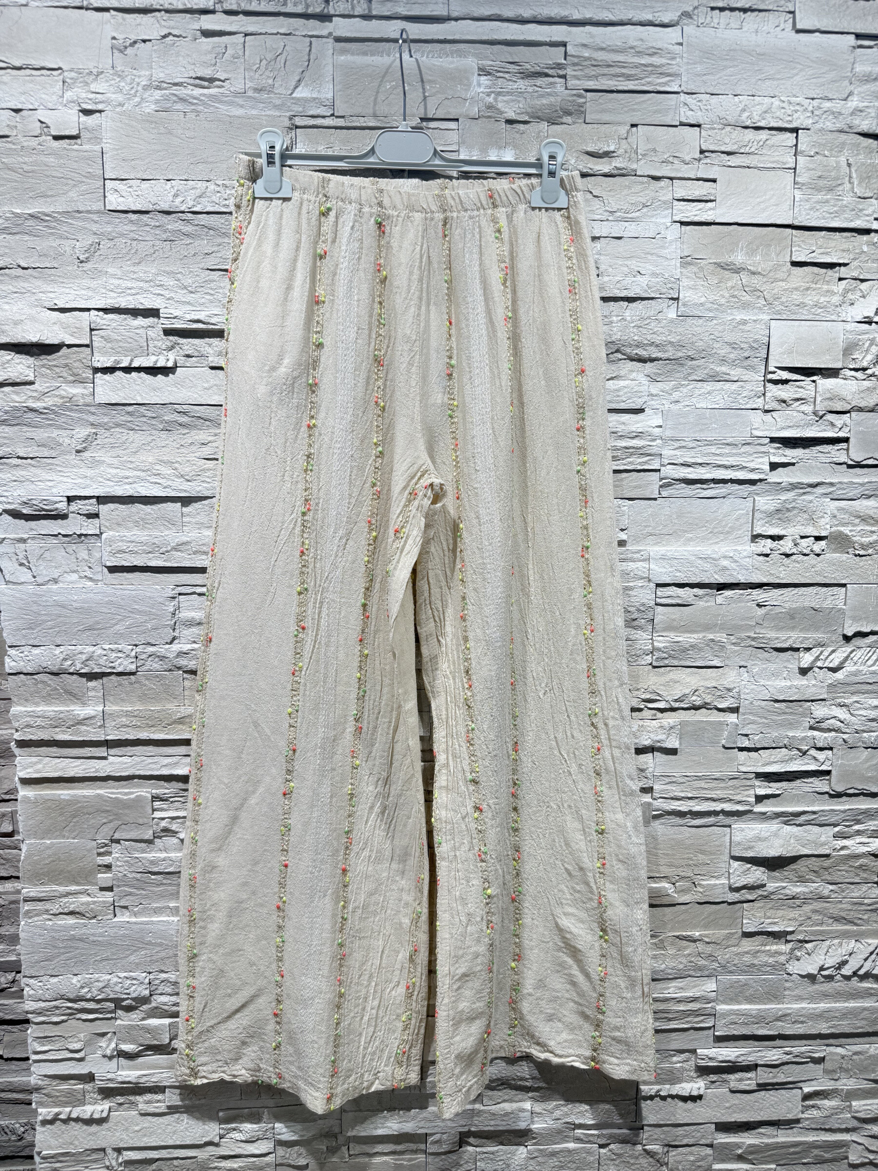 Grossiste Amy&Clo - Plus Size Pantalon Large Brodé