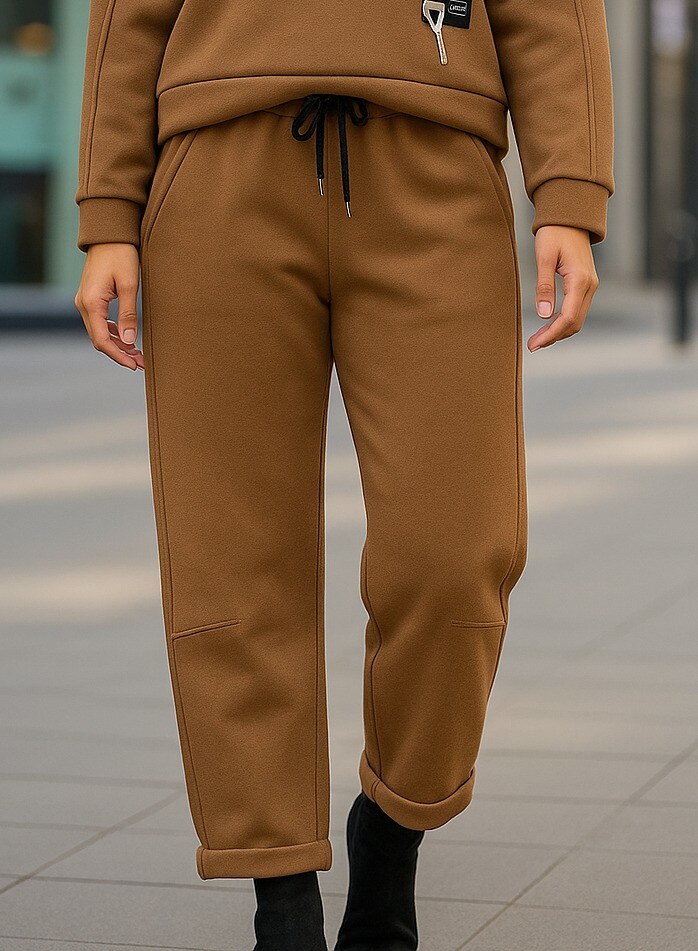 Wholesaler Amy&Clo - Balloon Cut Cotton Fleece Joggers