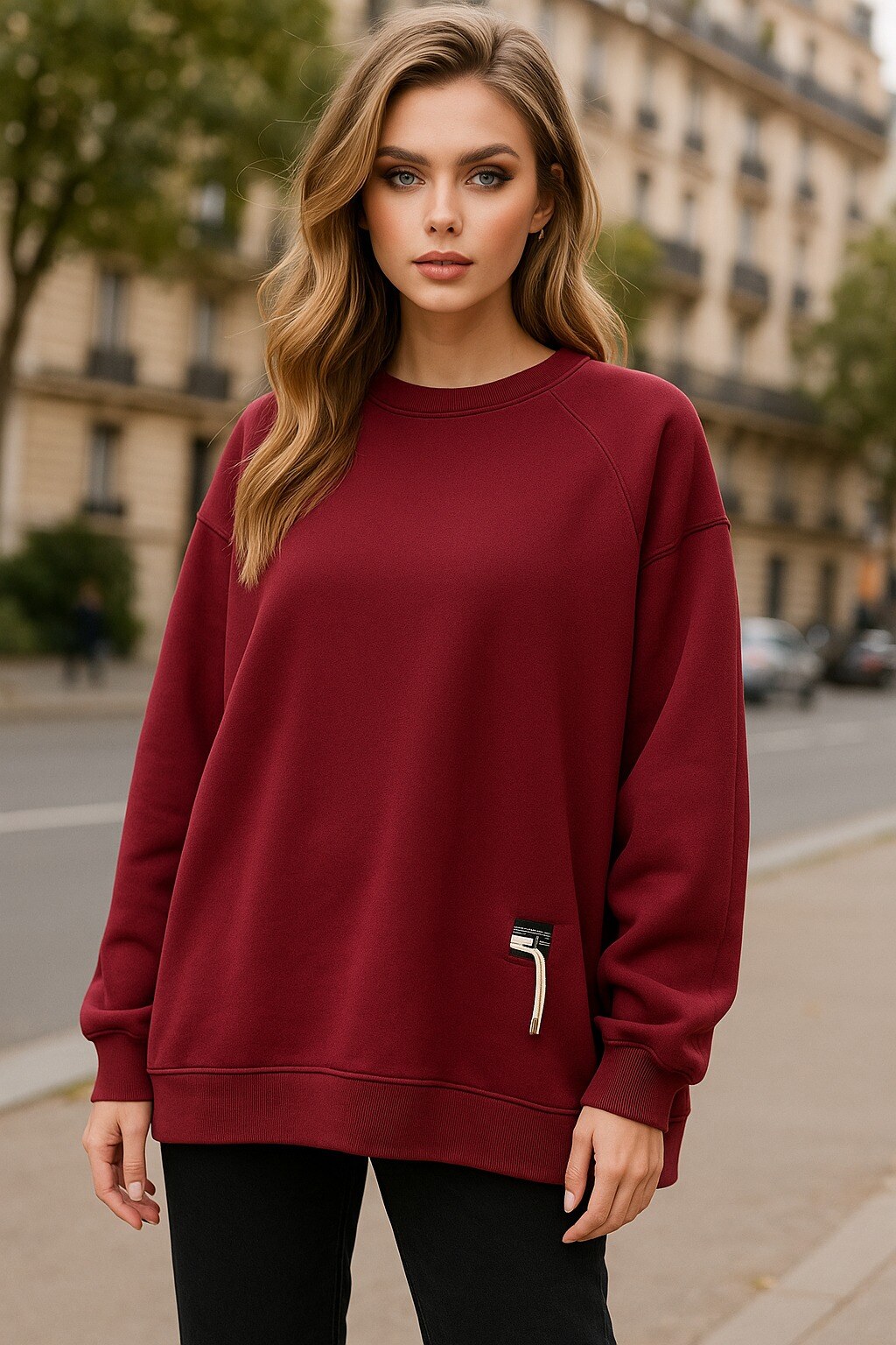 Wholesaler Amy&Clo - Fleece Cotton Sweatshirt