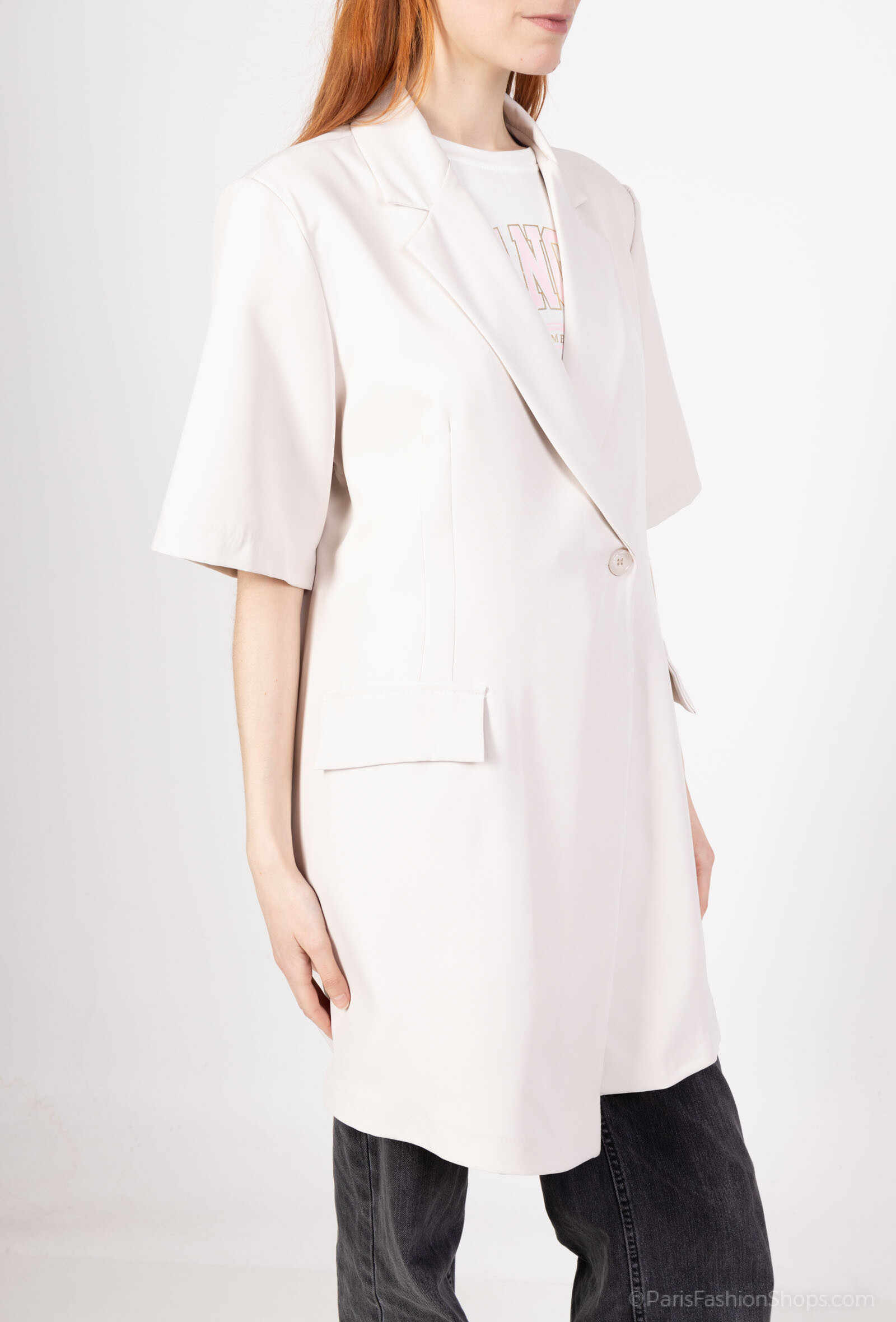 Wholesaler Amy&Clo - Elegant Short Sleeve Blazer Dress