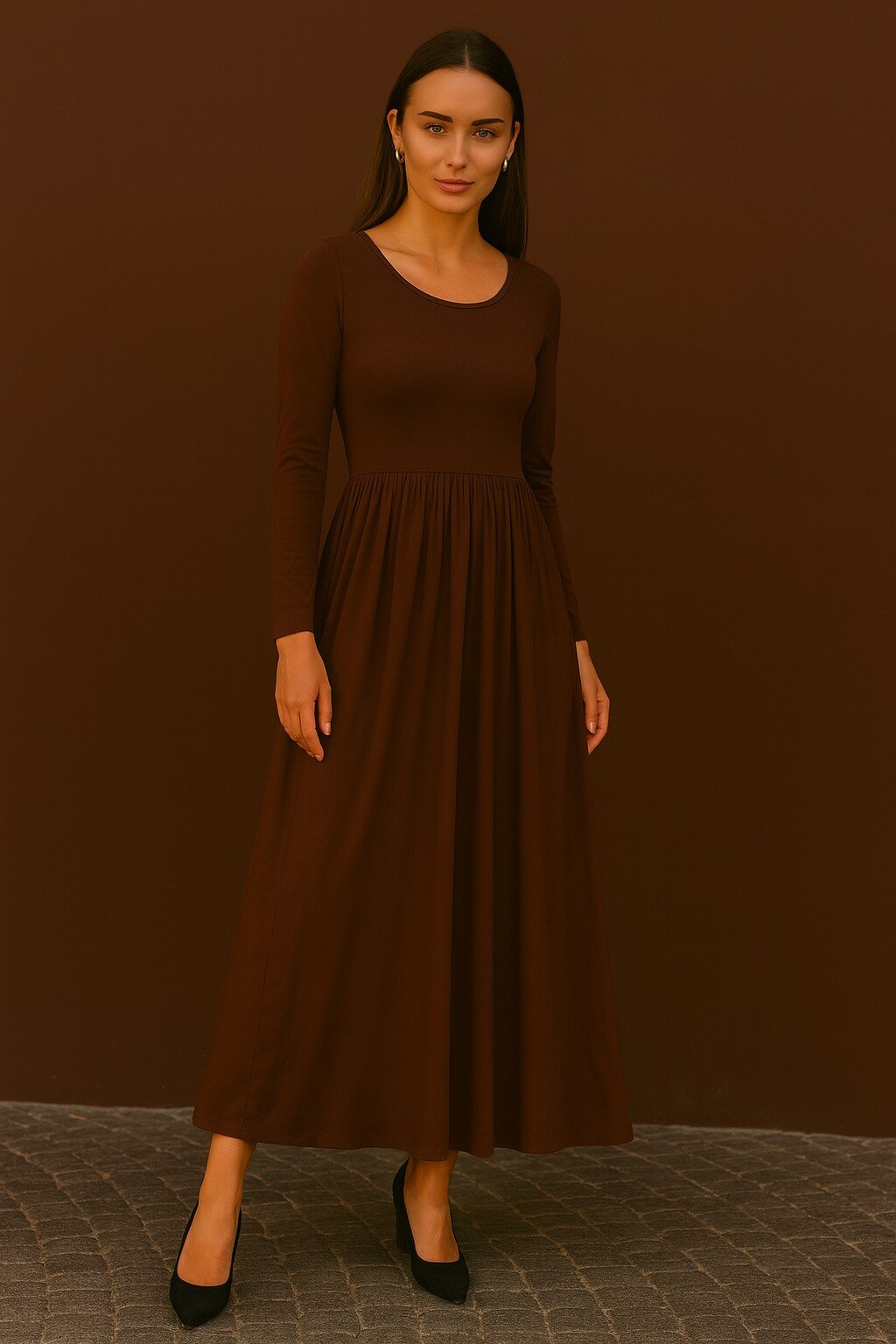 Mayorista Amy&Clo - Vestido Bicolor con Bolsillos