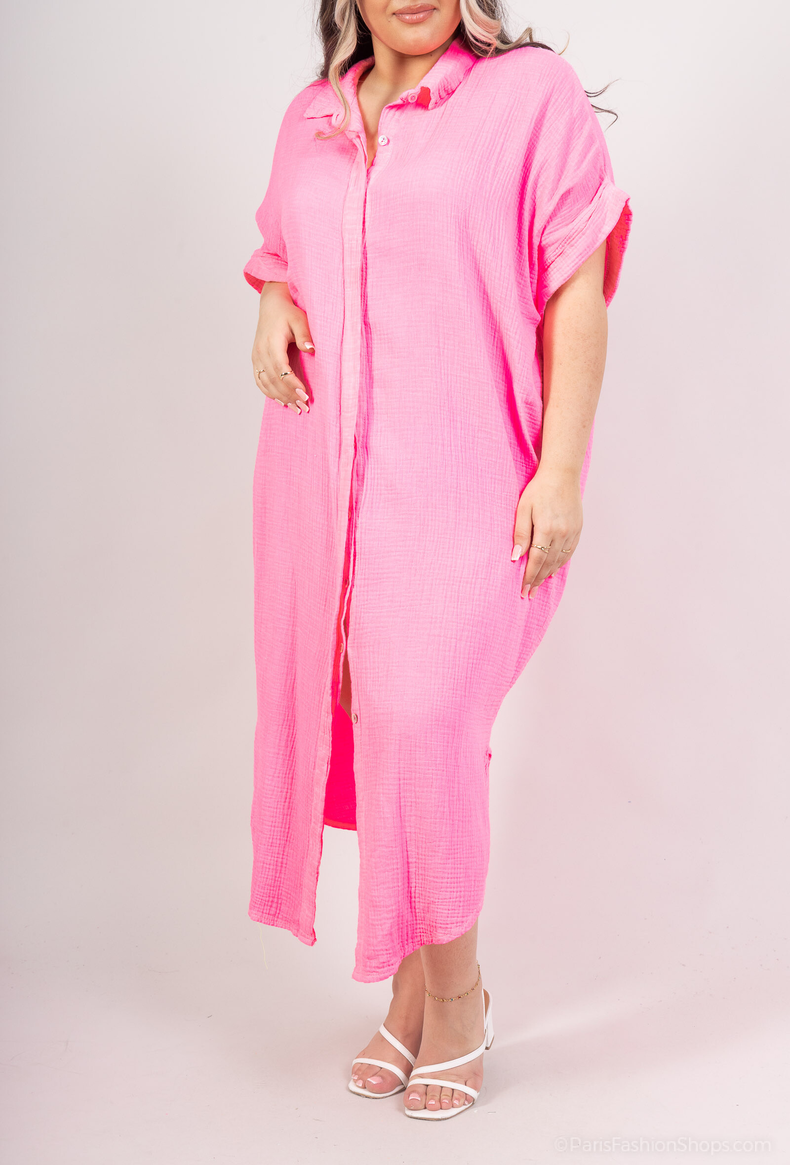 Großhändler Amy&Clo - Mehr Größe ausgestattetes Hemdkleid