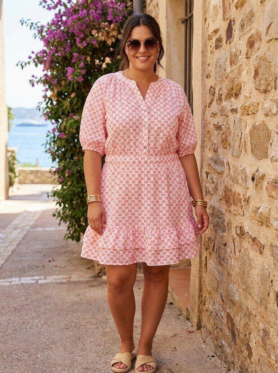 Großhändler Amy&Clo - PLUS SIZE Kleines Boucle-Kleid Kurz