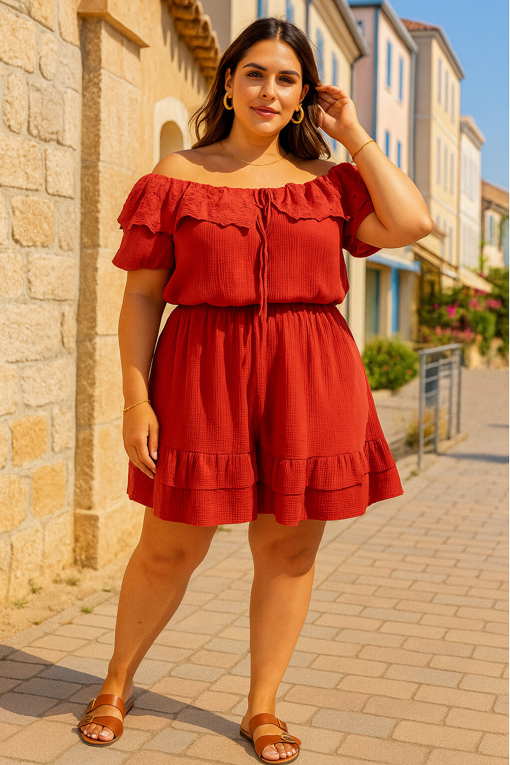 Großhändler Amy&Clo - Plus Size Robet Off Shoulder