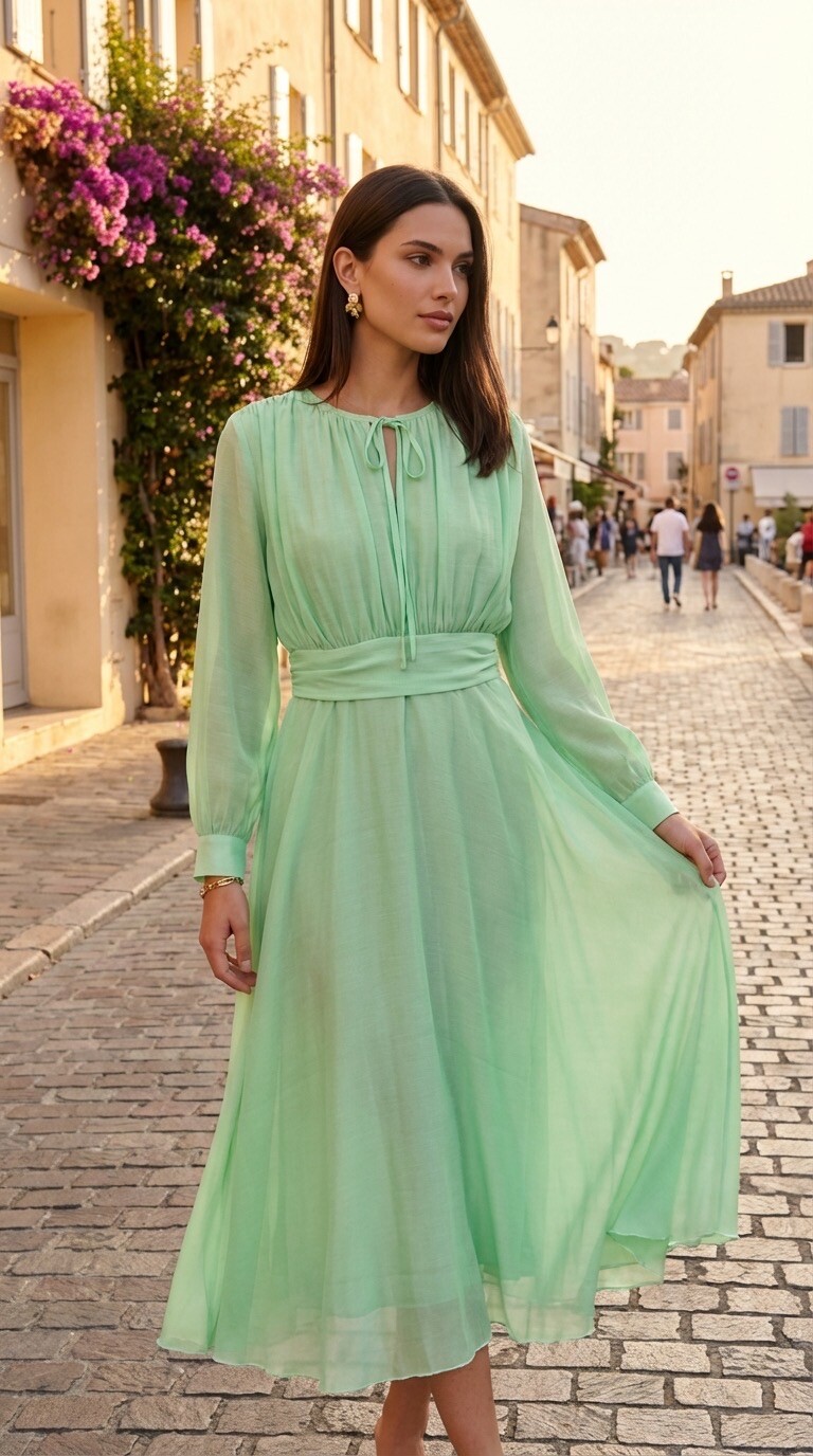 Mayorista Amy&Clo - Vestido Midi Elegante de Lyocell