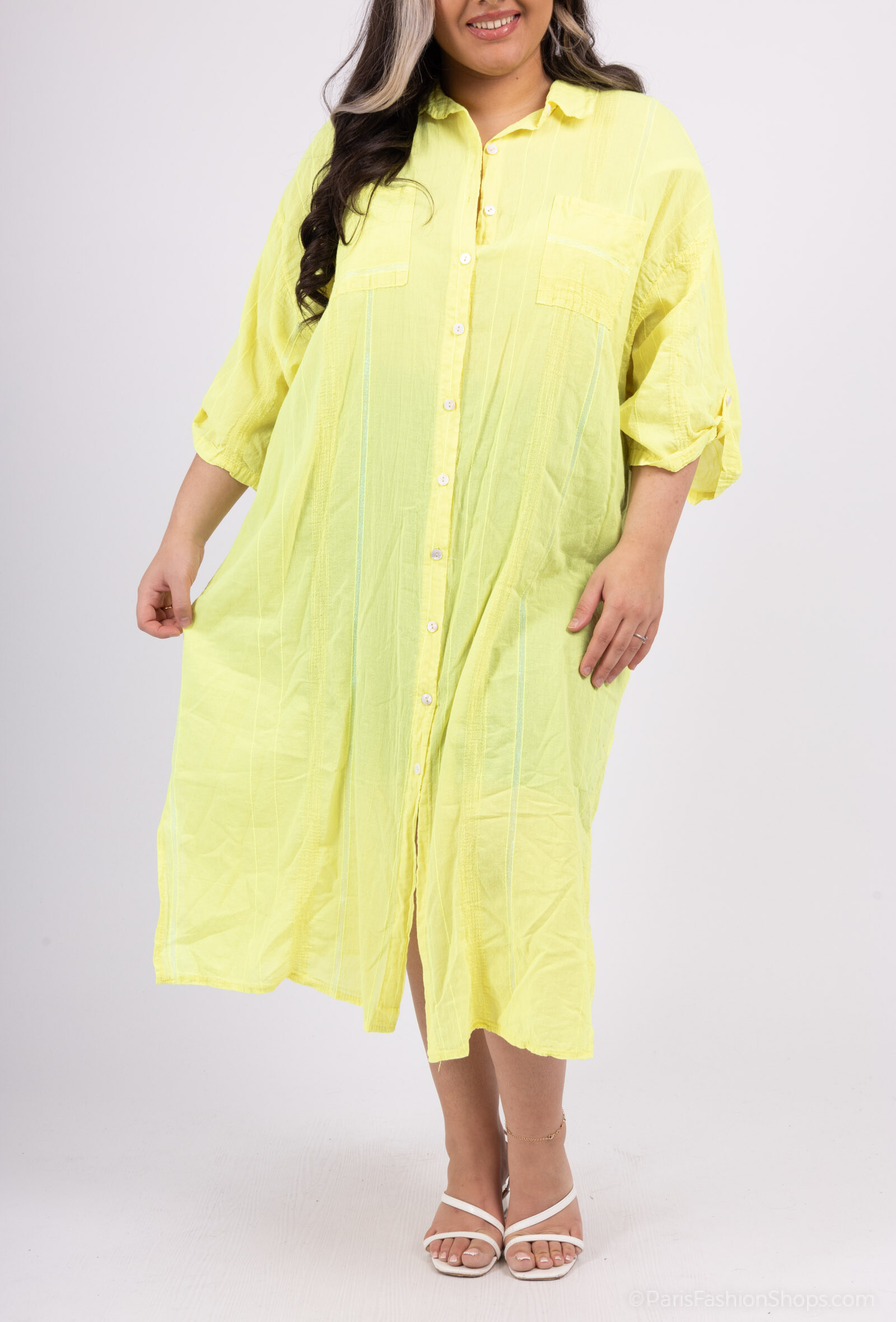 Wholesaler Amy&Clo - More size long shirt dress