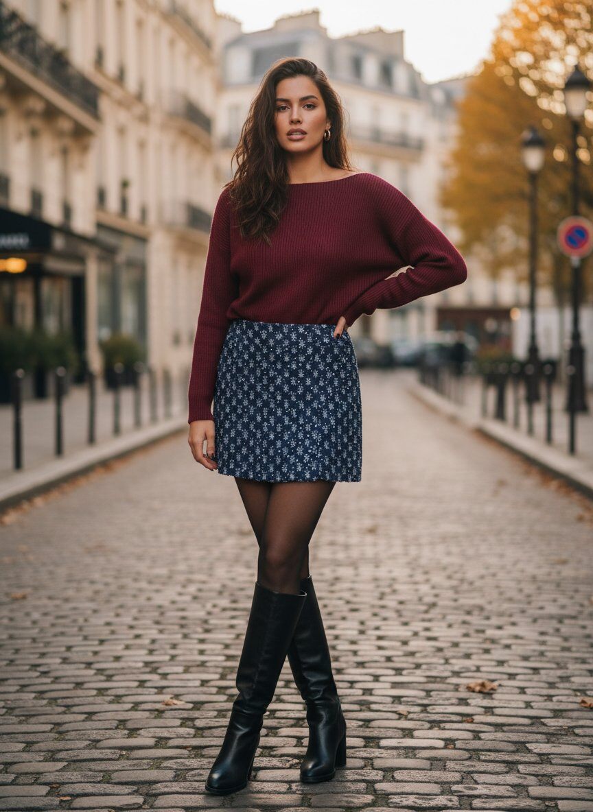 Wholesaler Amy&Clo - High-waisted textured tweed shorts with sequins