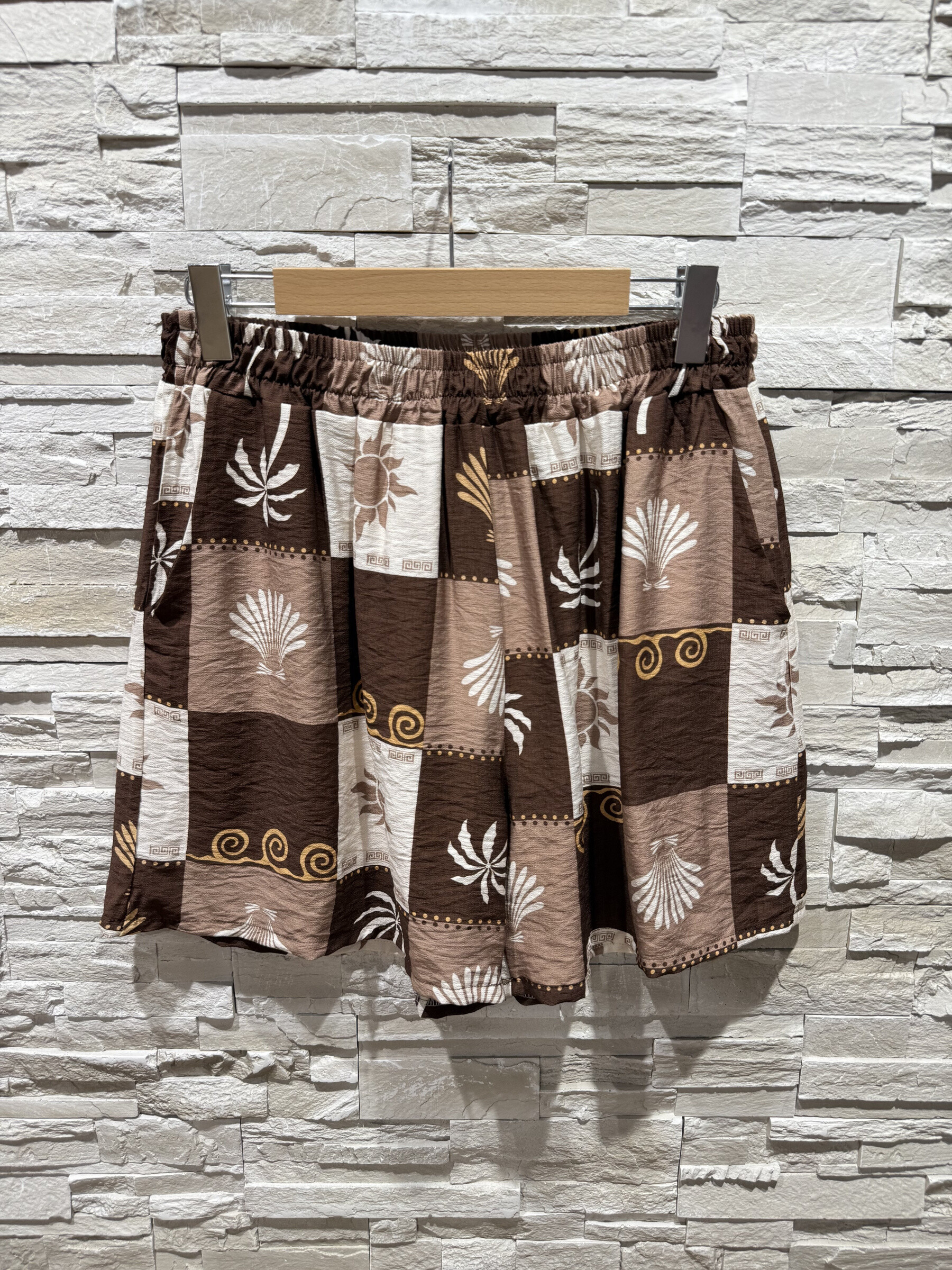 Grossiste Amy&Clo - Plus Size Shorts Viscose Imprimés Plus Size