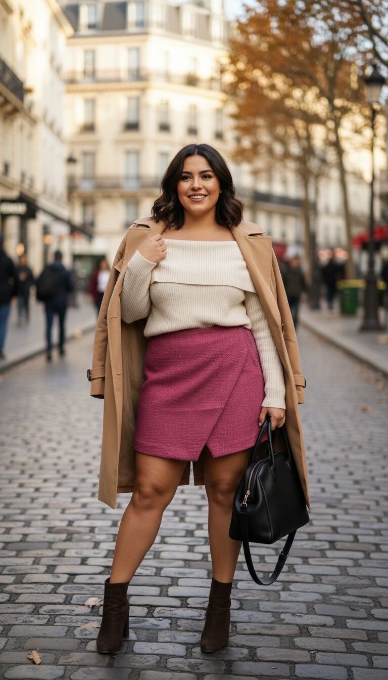 Wholesaler Amy&Clo - PLUS SIZE - Structured Wrap Skort