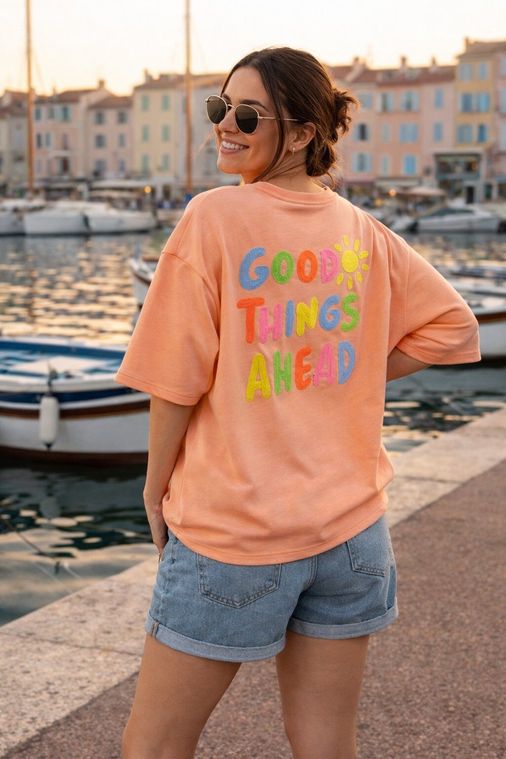 Großhändler Amy&Clo - Sweatshirt GOOD THINGS AHEAD