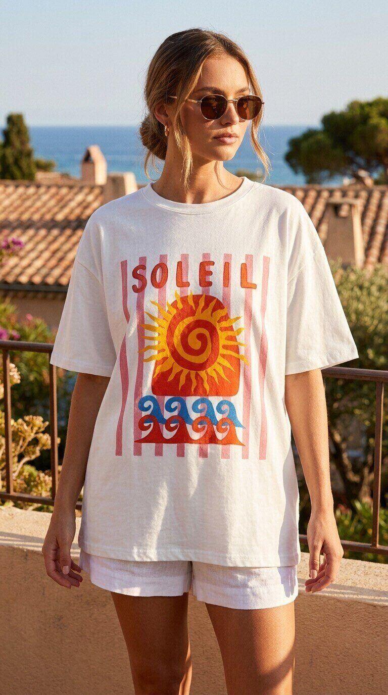 Großhändler Amy&Clo - Bedrucktes Kurzarm-T-Shirt