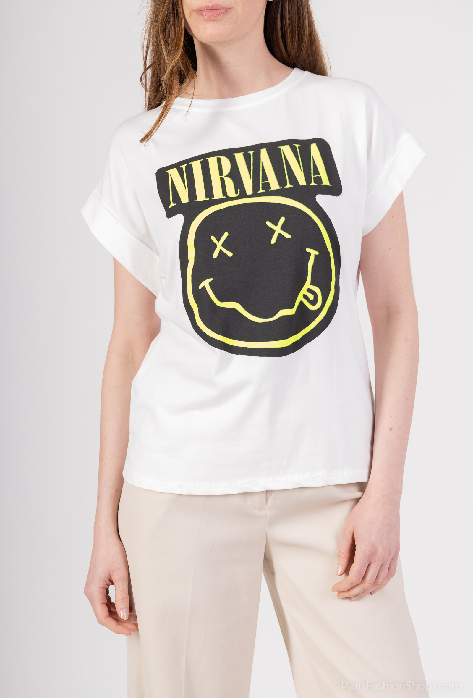 Mayorista Amy&Clo - Camiseta de Nirvana lavada