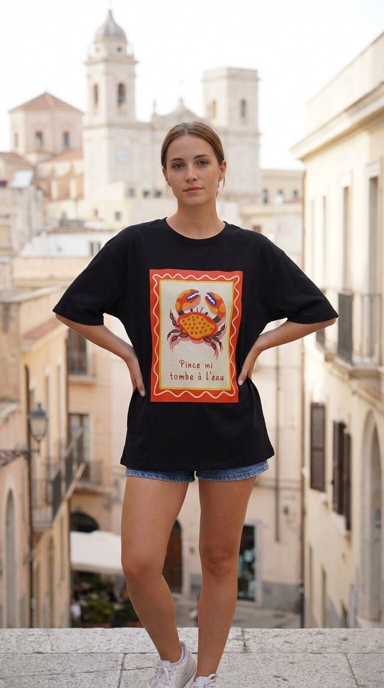 Grossista Amy&Clo - T-shirt Oversize CRAB