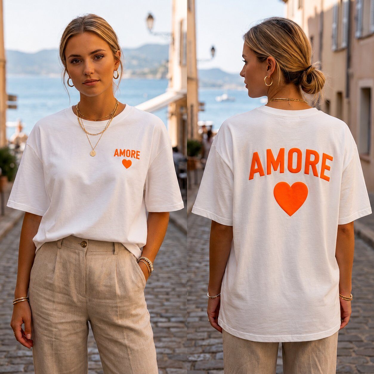 Wholesaler Amy&Clo - Oversized AMORE T-Shirt
