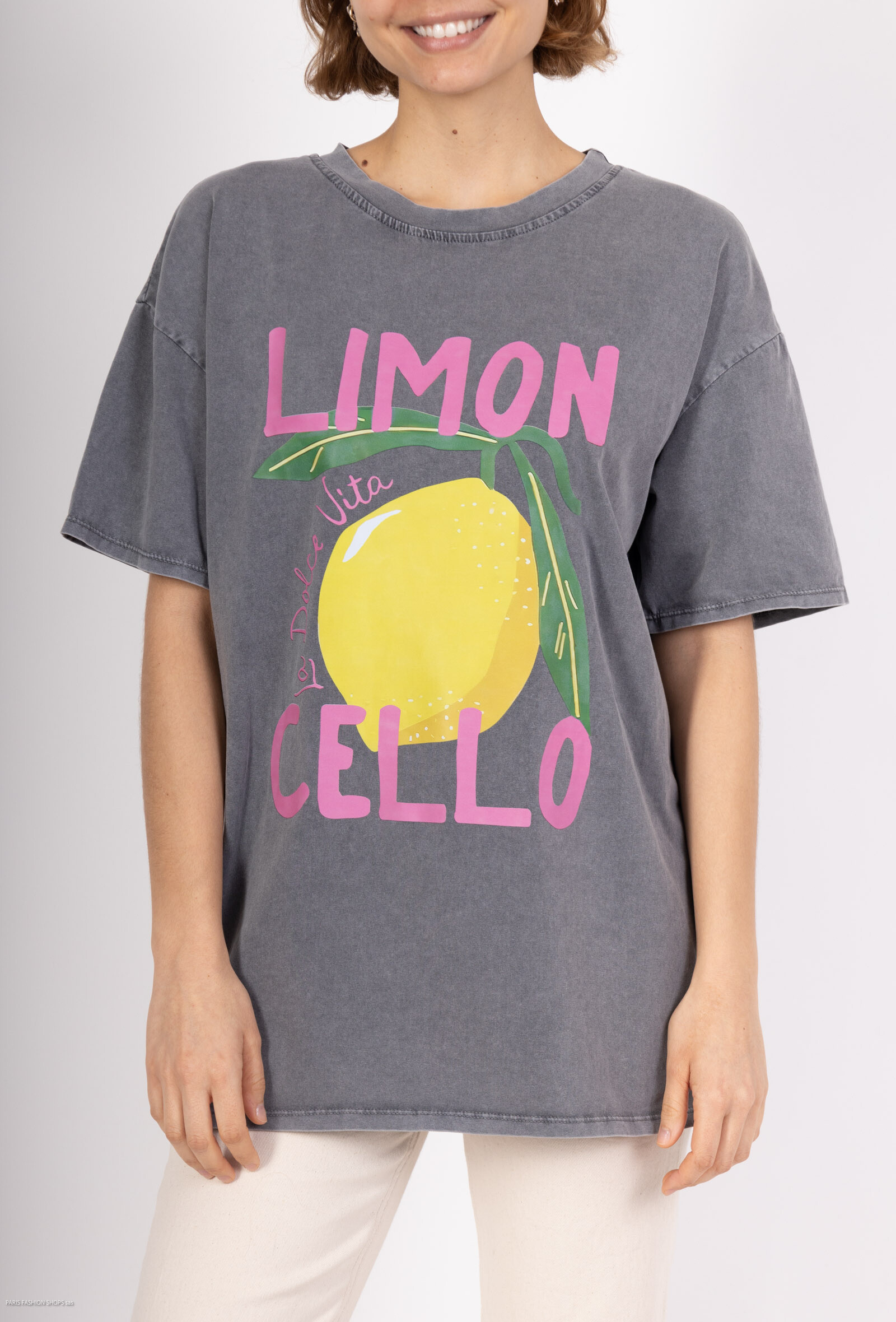 Grossiste Amy&Clo - T-shirt oversize imprimé