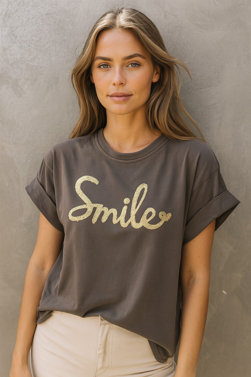 Grossiste Amy&Clo - T-shirt à message "Here Comes The Sun"