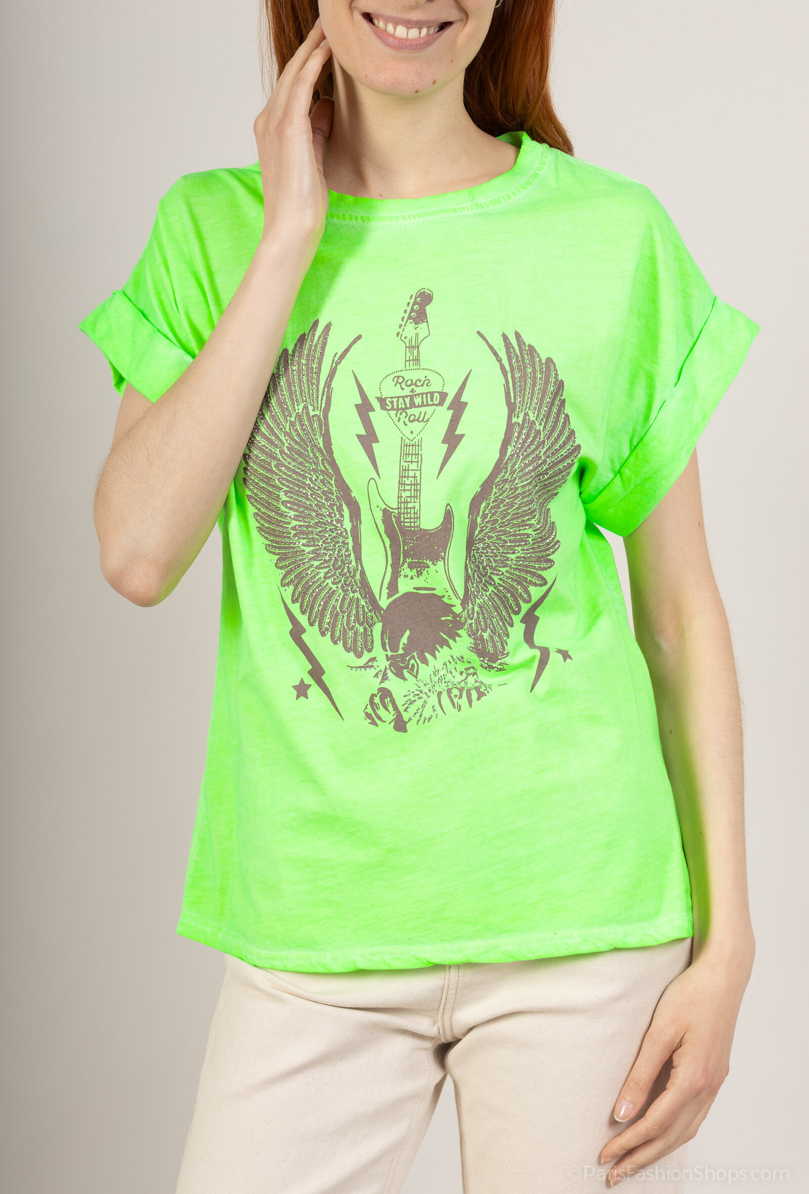 Grossiste Amy&Clo - T-shirt imprimé 'Stay Wild'