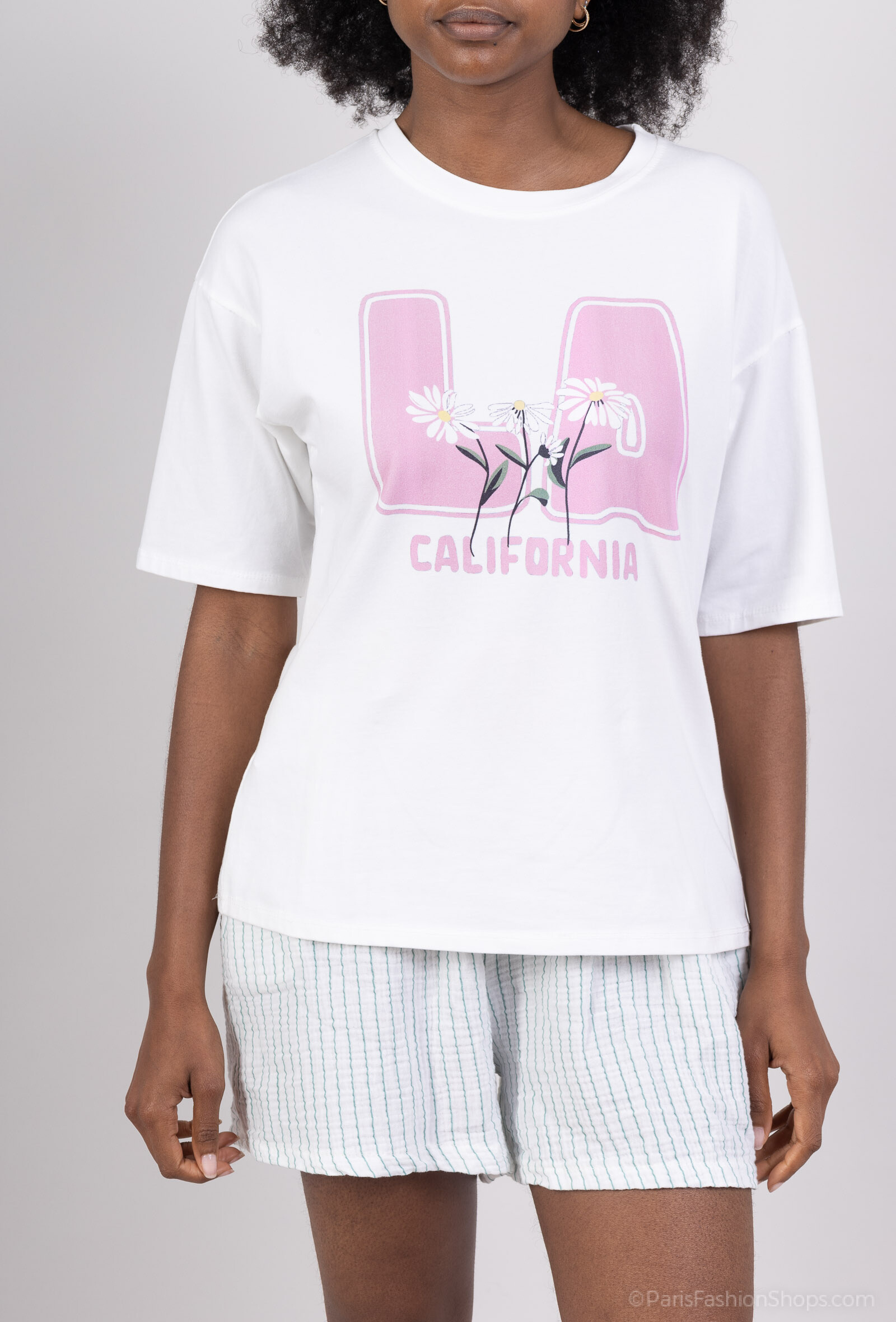 Wholesaler Amy&Clo - Printed cotton t-shirt