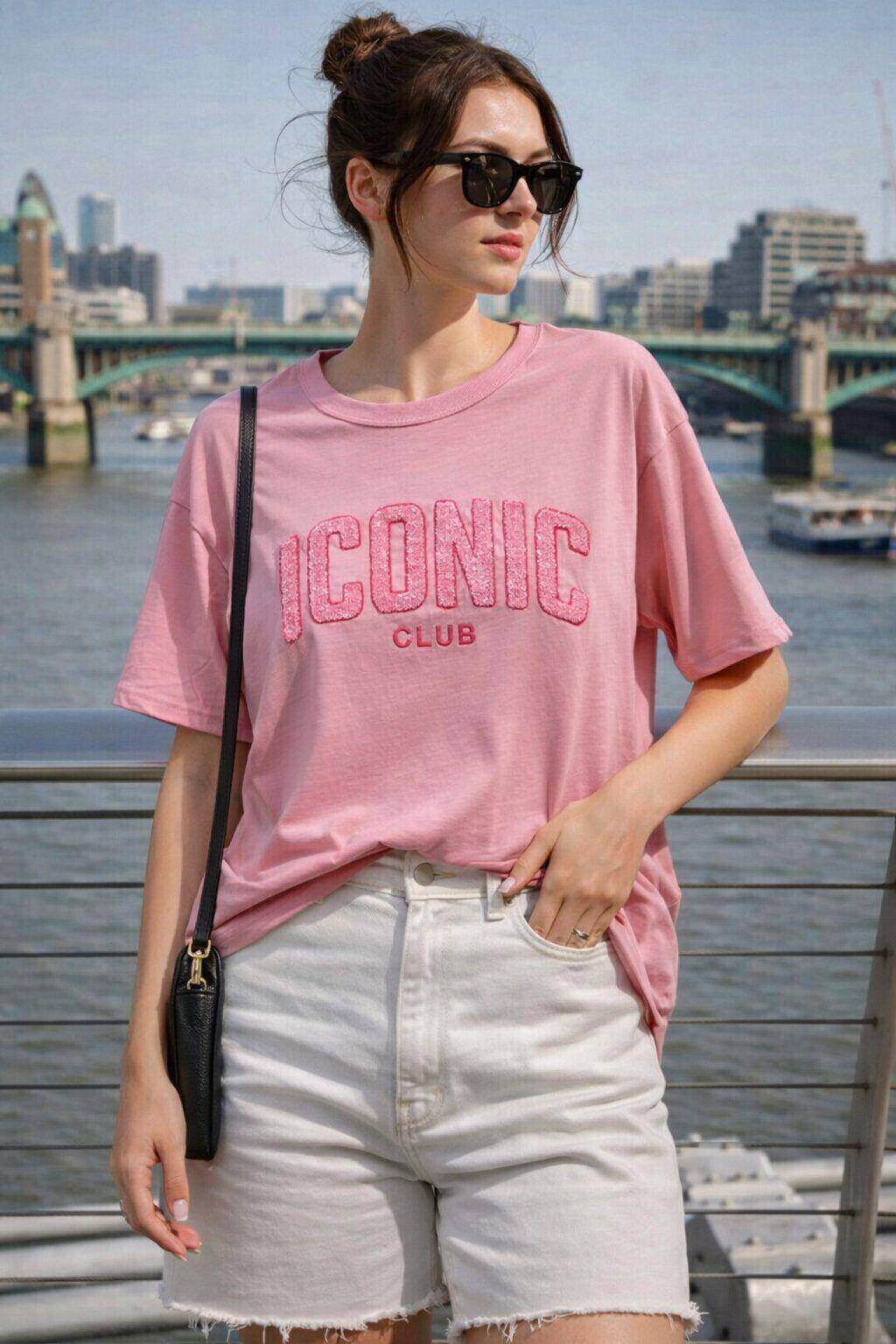 Grossista Amy&Clo - T-Shirt Club ICONIC Ricamato