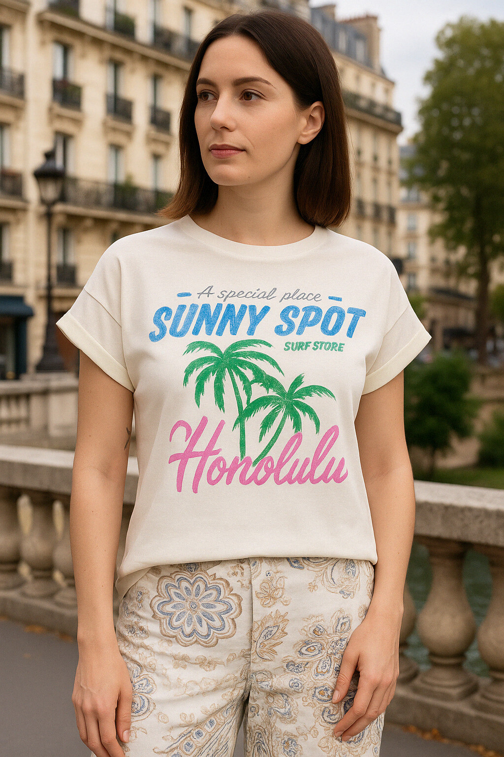 Mayorista Amy&Clo - Camiseta impresa de Honolulu