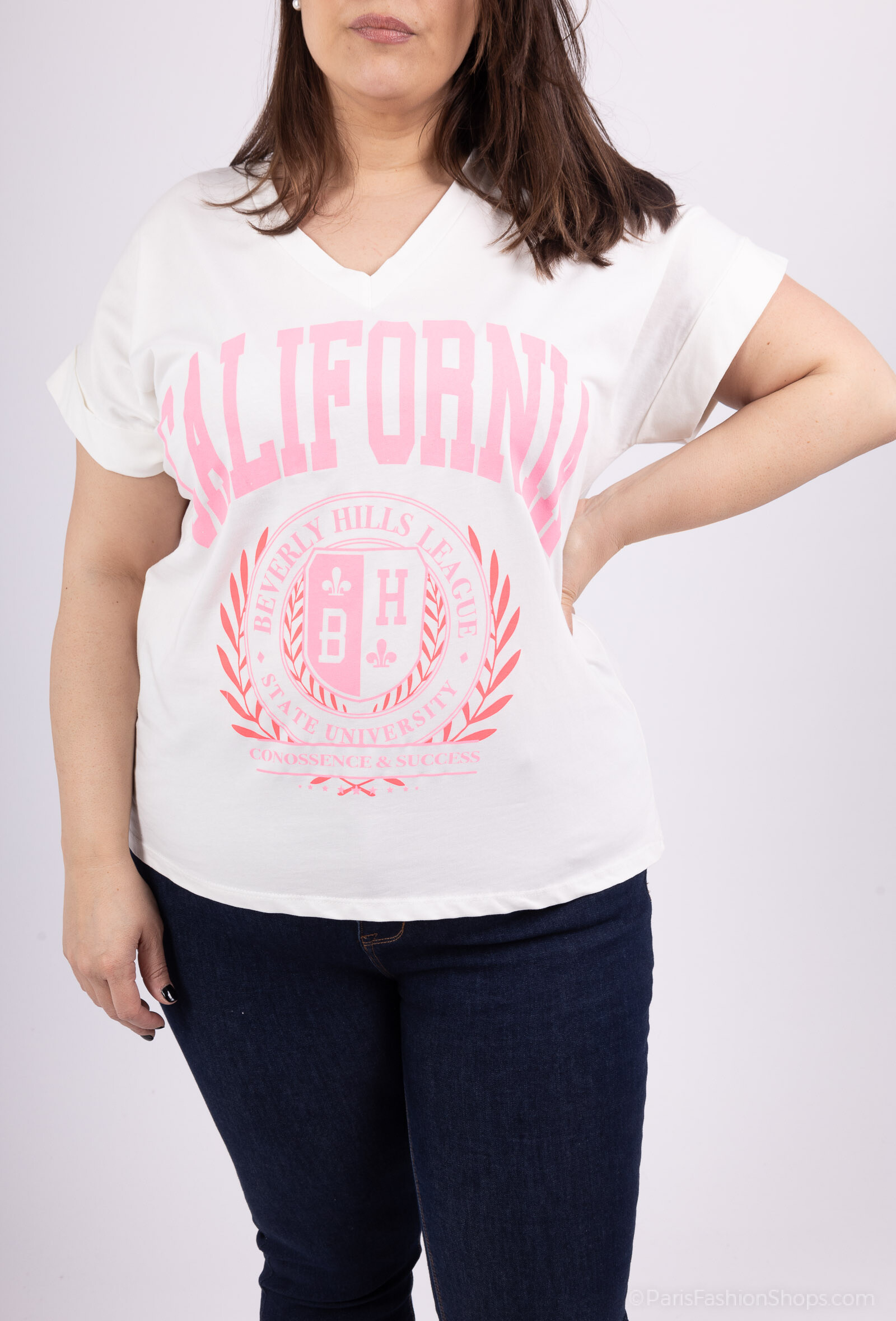 Wholesaler Amy&Clo - More Size California T-shirt