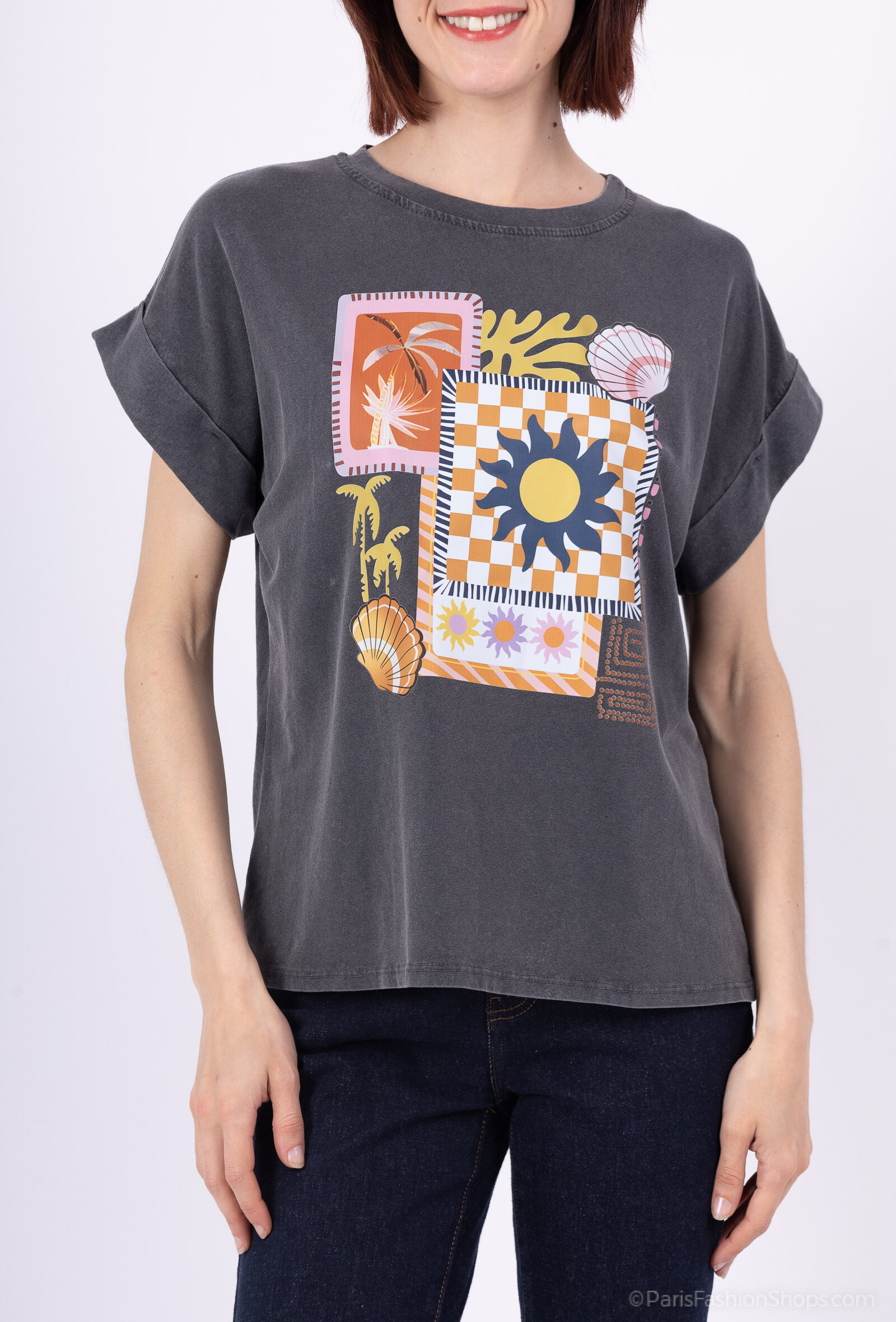 Wholesaler Amy&Clo - T-shirt Shells And Sun